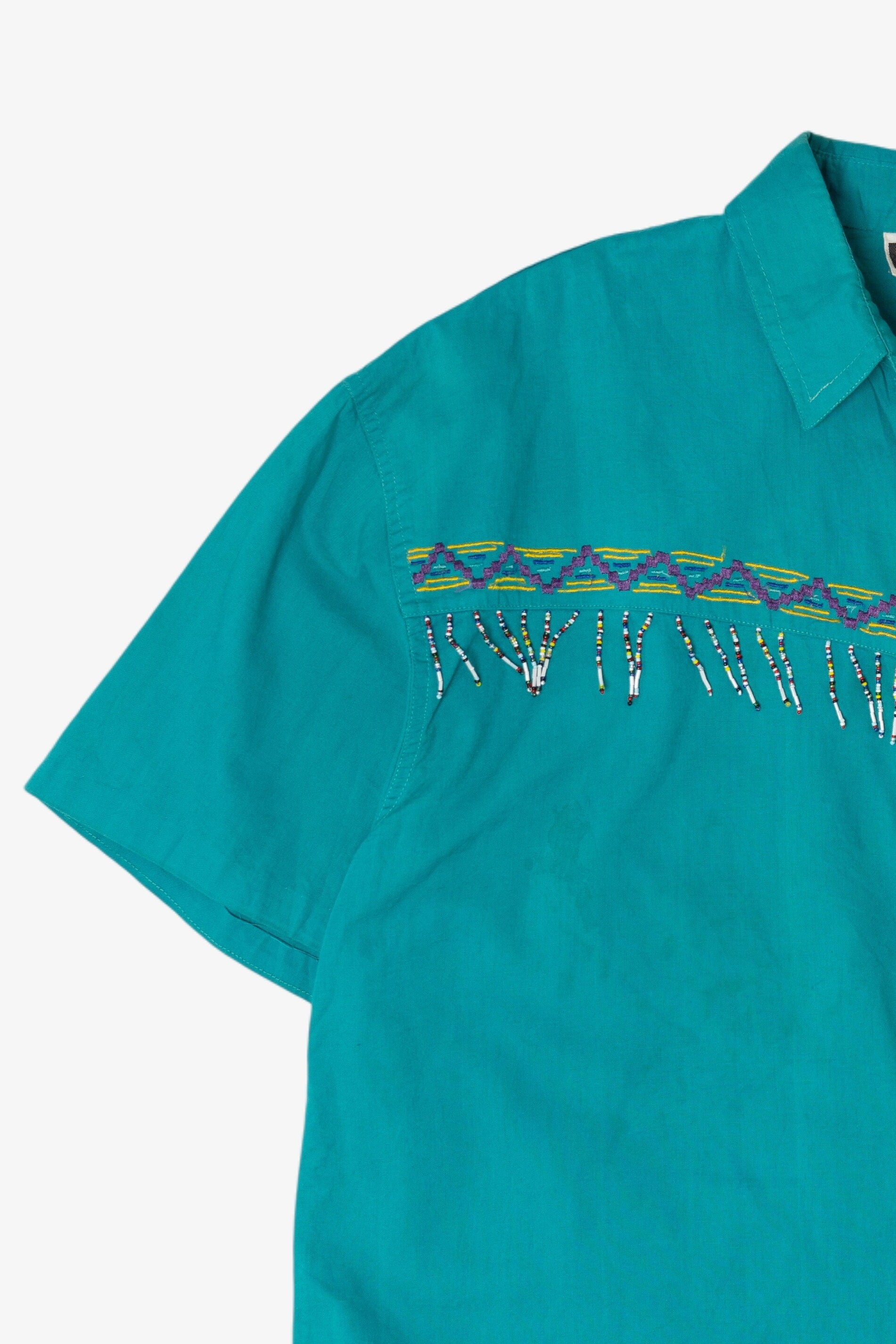 Vintage Beaded KZK Button Up Shirt (1990s)