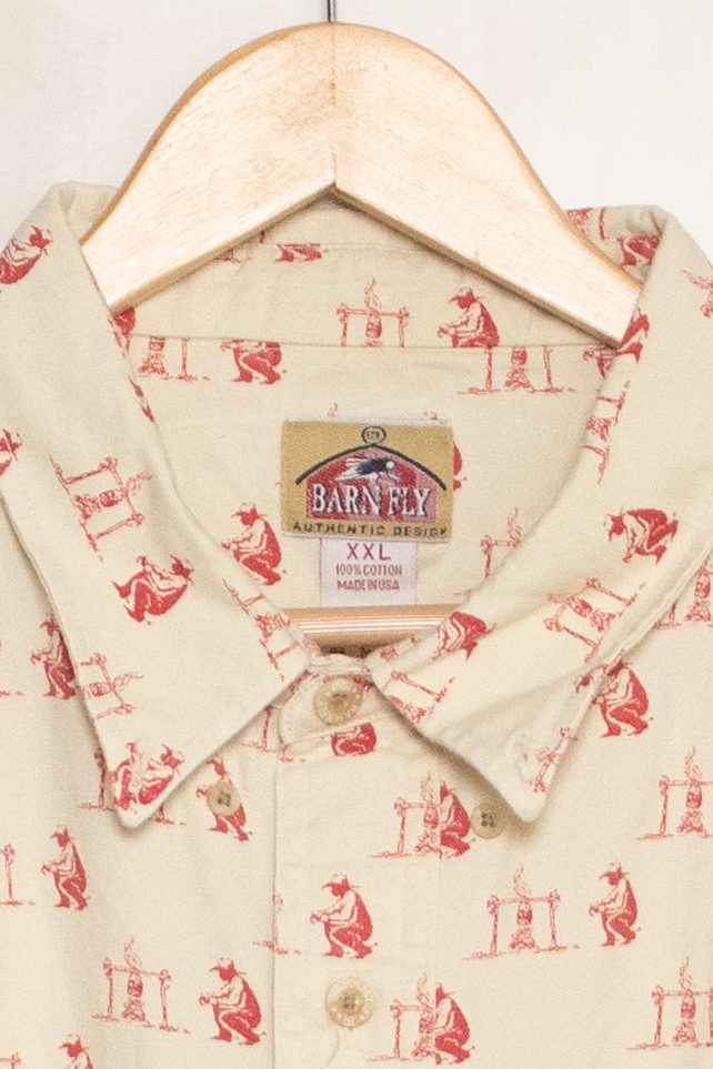 Vintage Barn Fly Campfire Cowboy Button Up Shirt (1990s)
