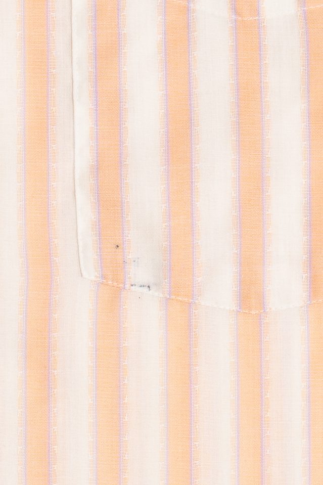 Vintage Andhurst Peach Striped Button Up Top (1980s)