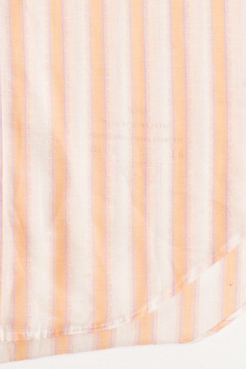 Vintage Andhurst Peach Striped Button Up Top (1980s)