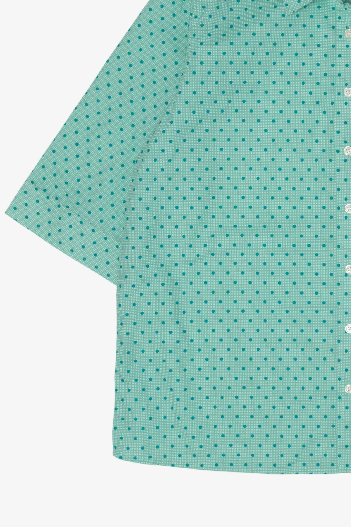 Vintage Teal Dotted Button Up Shirt (1990s)