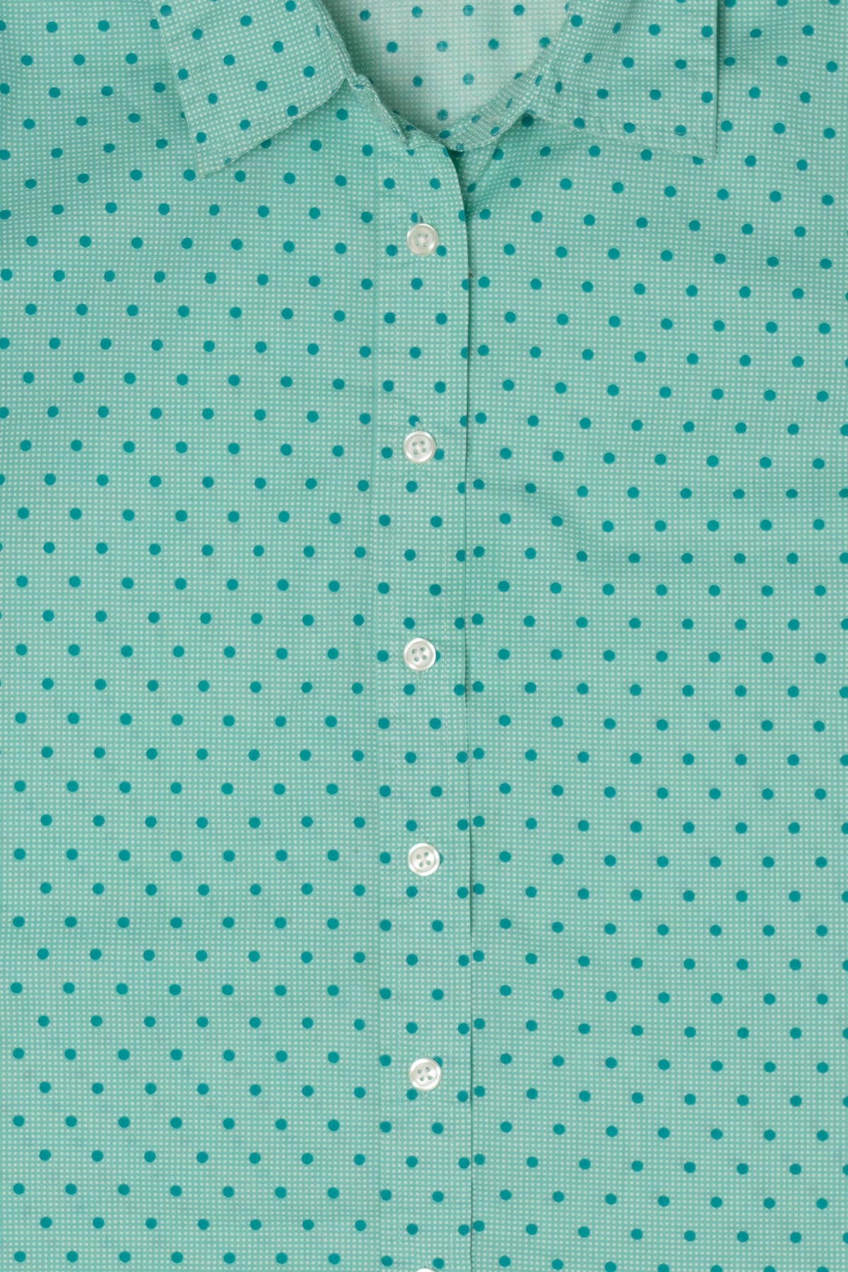 Vintage Teal Dotted Button Up Shirt (1990s)