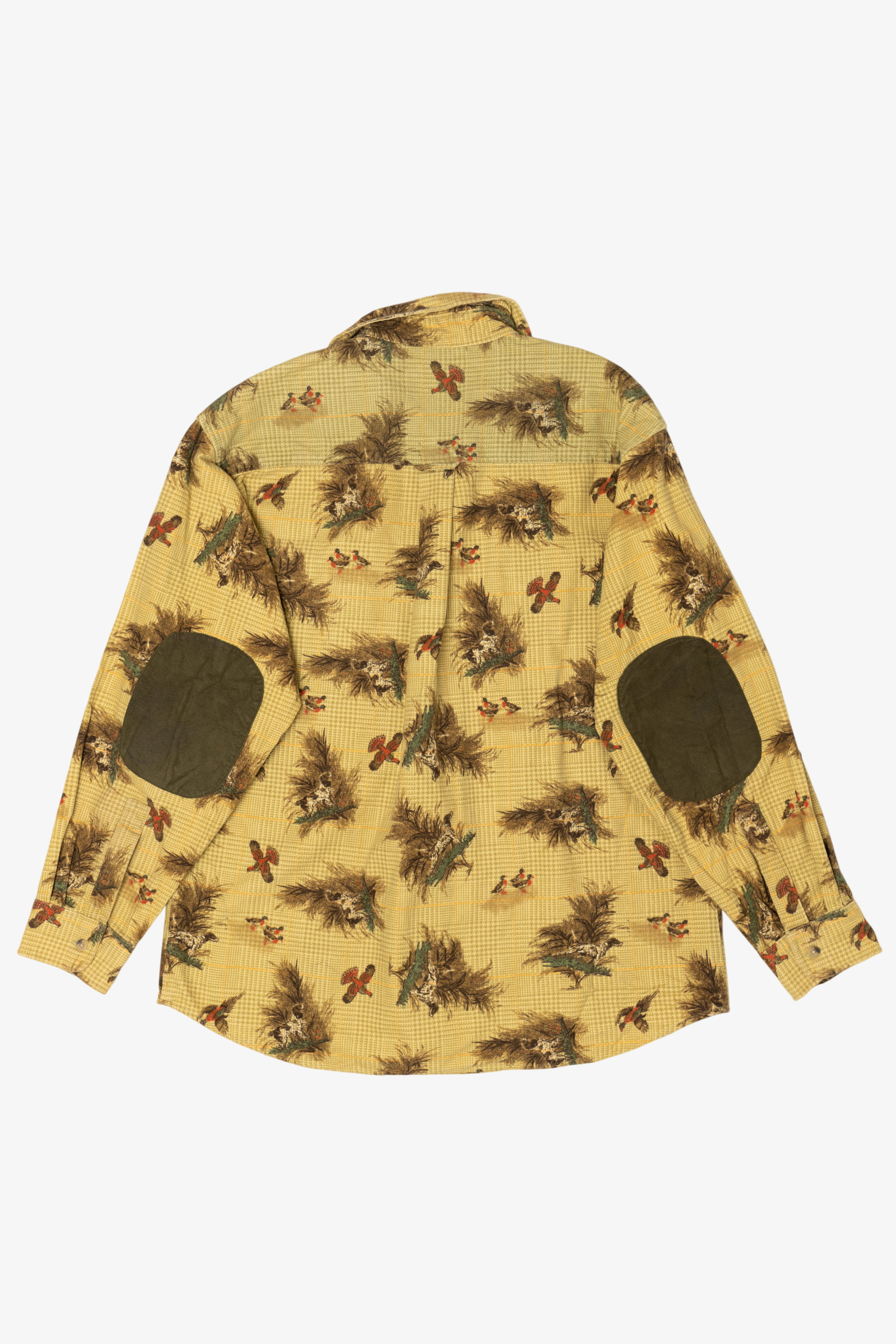 Vintage Woolrich Hunting Dog And Bird Elbow Pads Button Up Shirt (1990s)