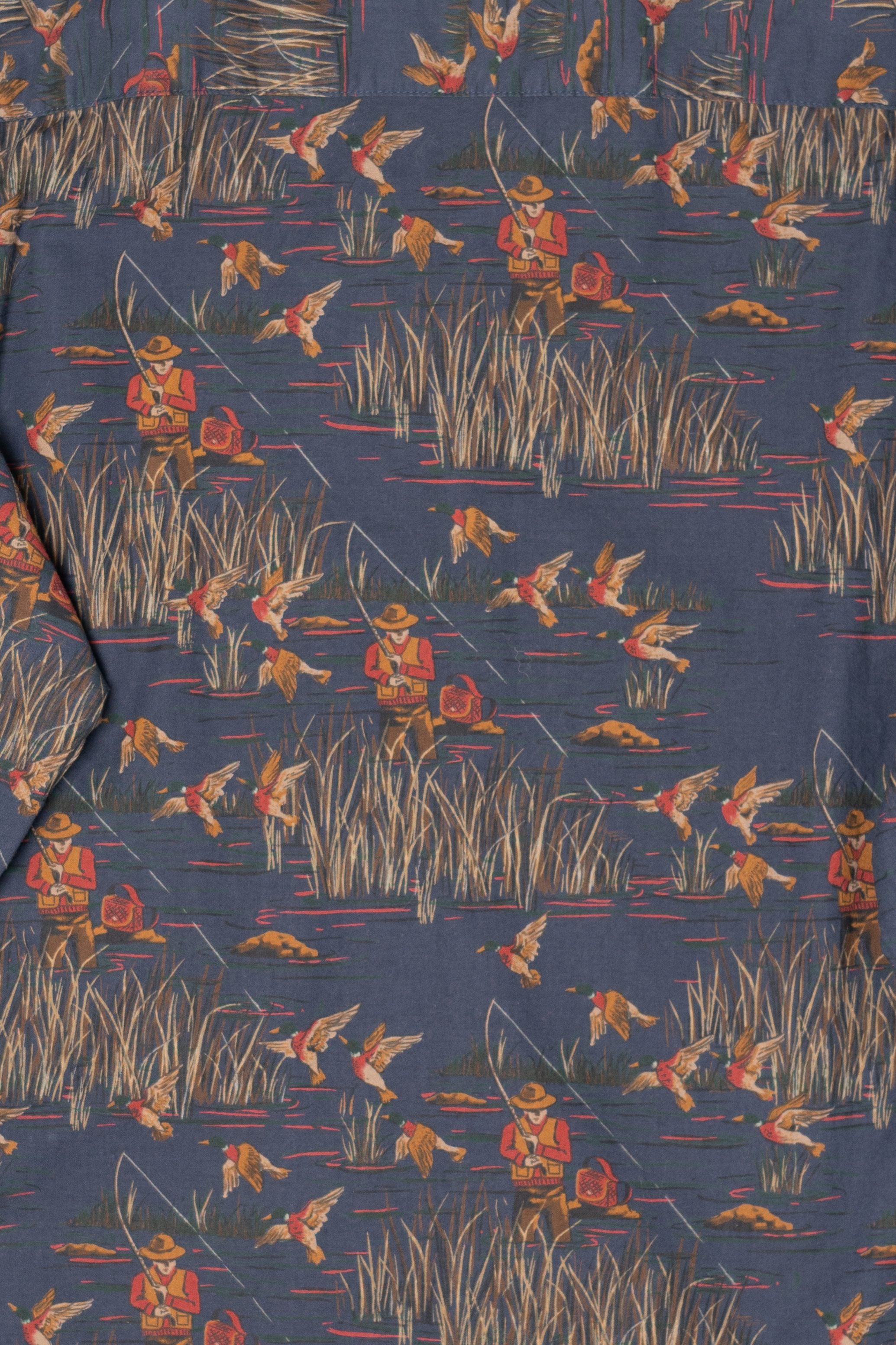 Vintage Ducks And Fisherman Button Up Shirt (1990s)