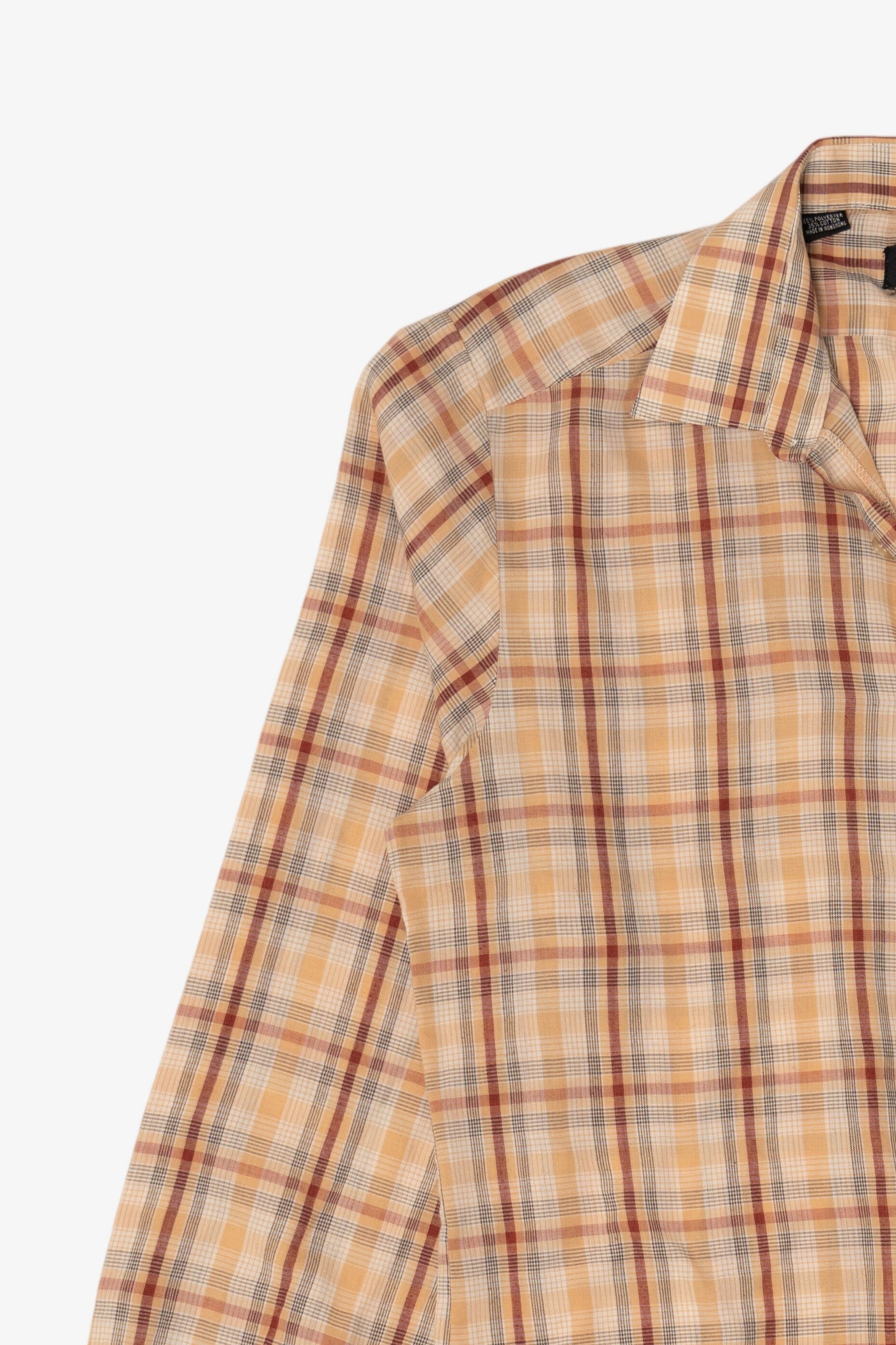 Vintage Beige Plaid di Moreno Button Up Shirt (1970s)