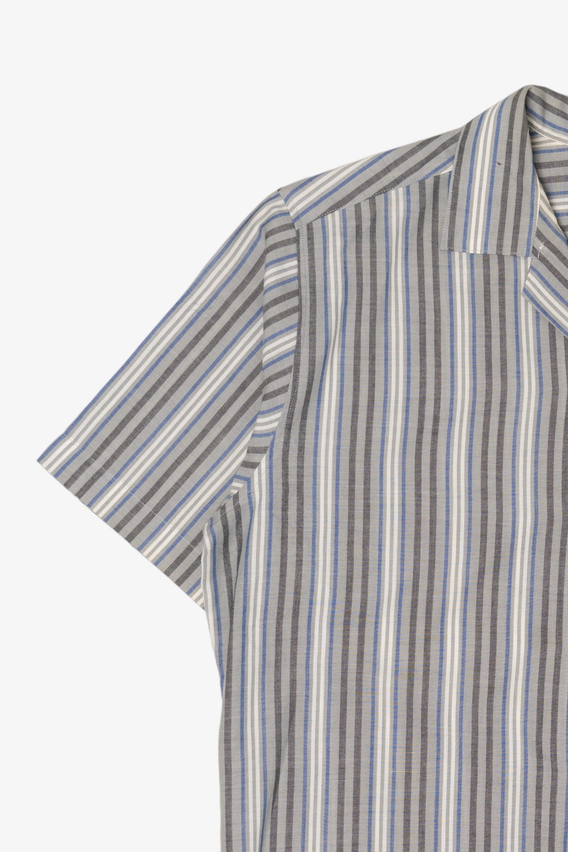 Vintage Light Gray Striped Sahara Club Button Up Shirt (1980s)
