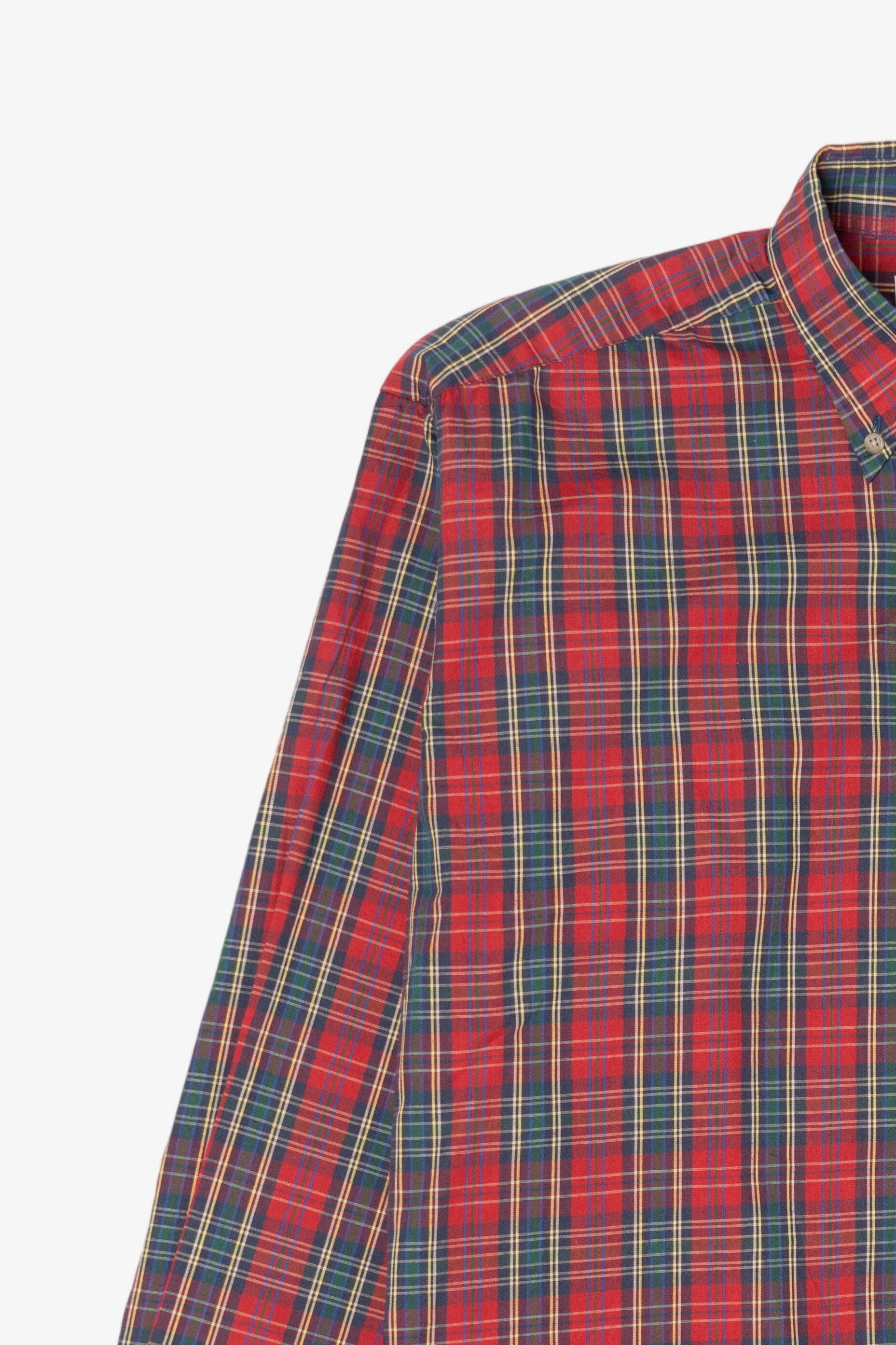 Vintage Red Plaid Tribute Button Up Shirt (1990s)