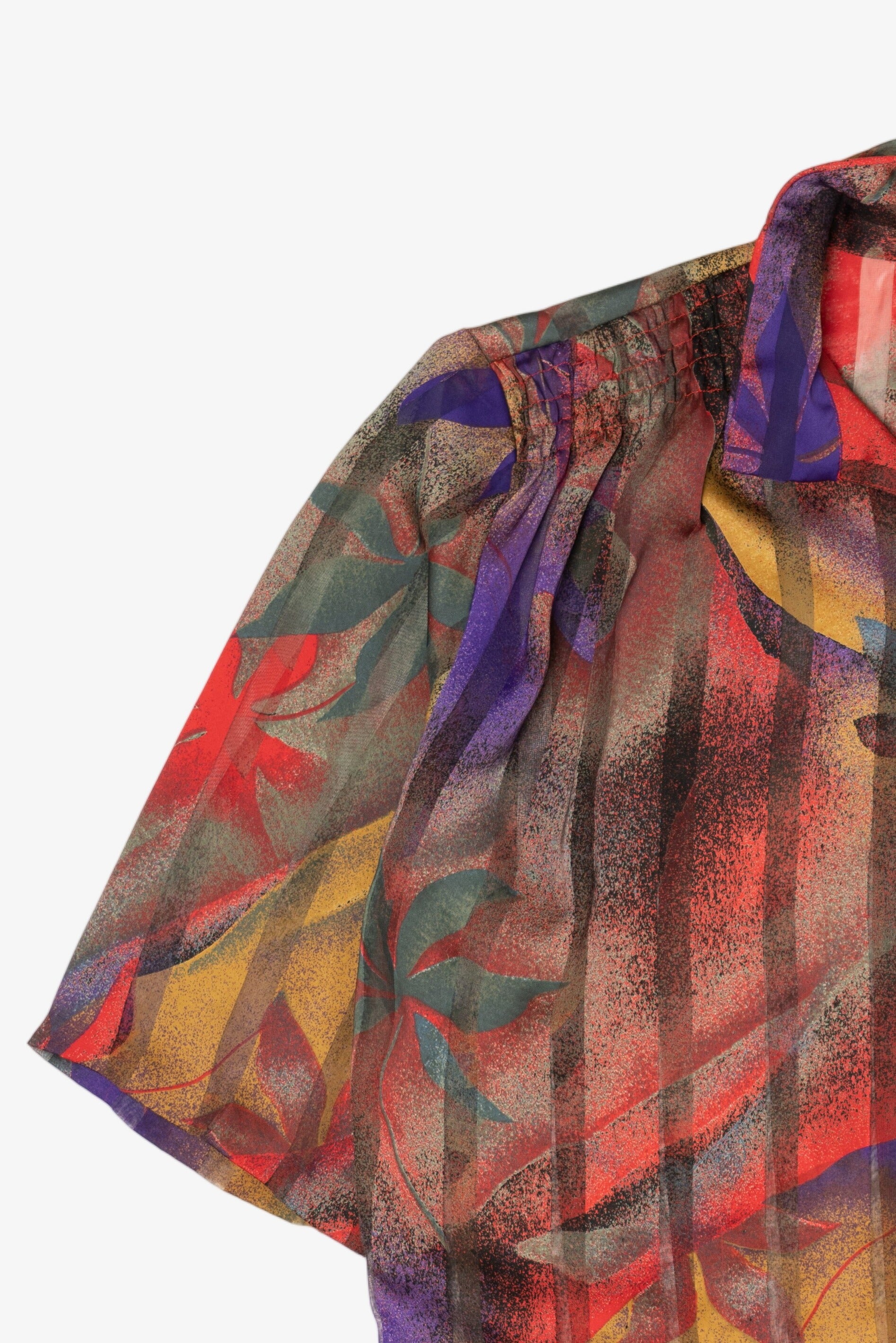 Vintage Floral Abstract Button Up Shirt (1980s)