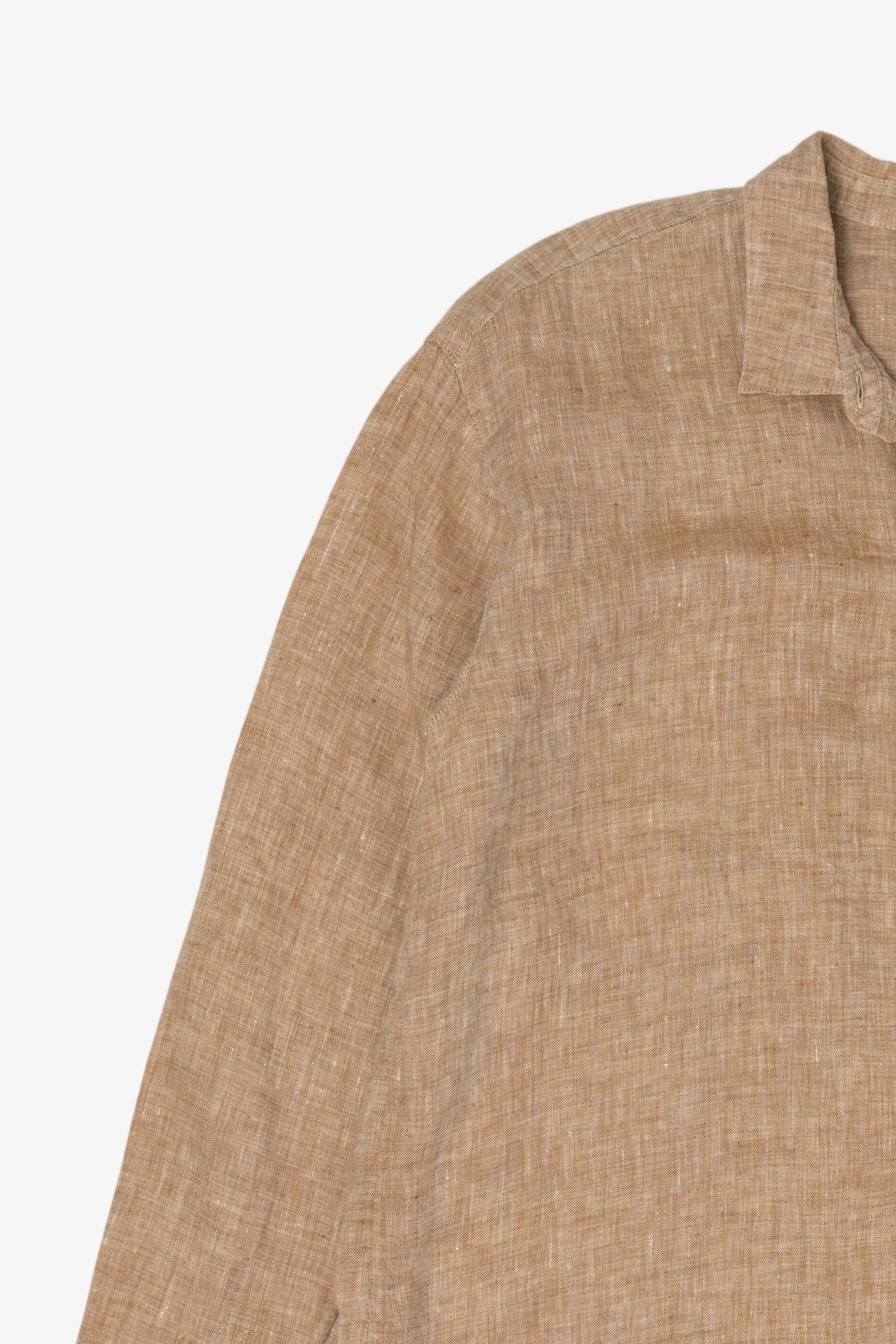 Light Brown J. Jill Vintage Linen Button Up Shirt (2010s)