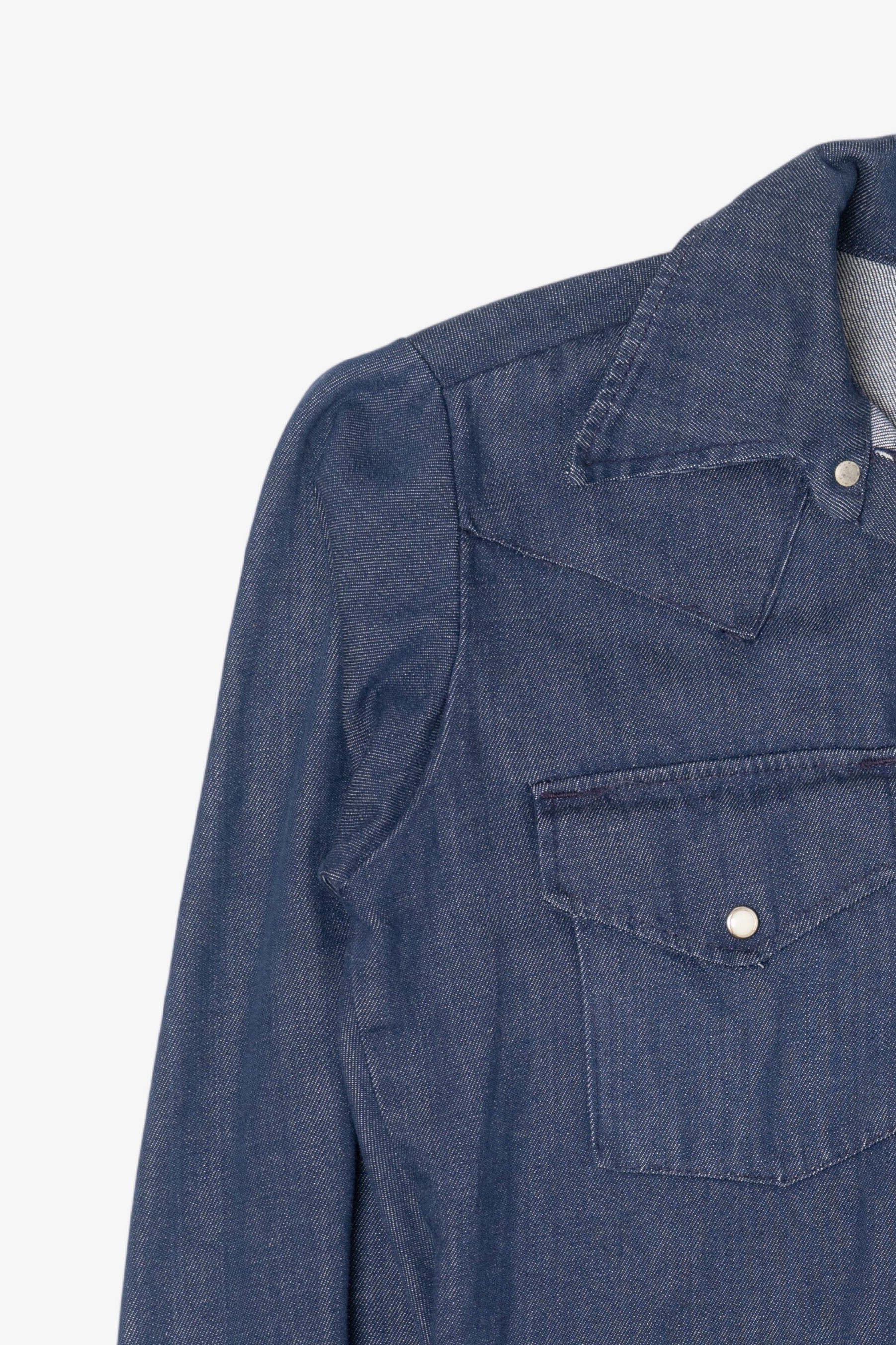 Vintage Blue Denim Button Up Shirt (1990s)
