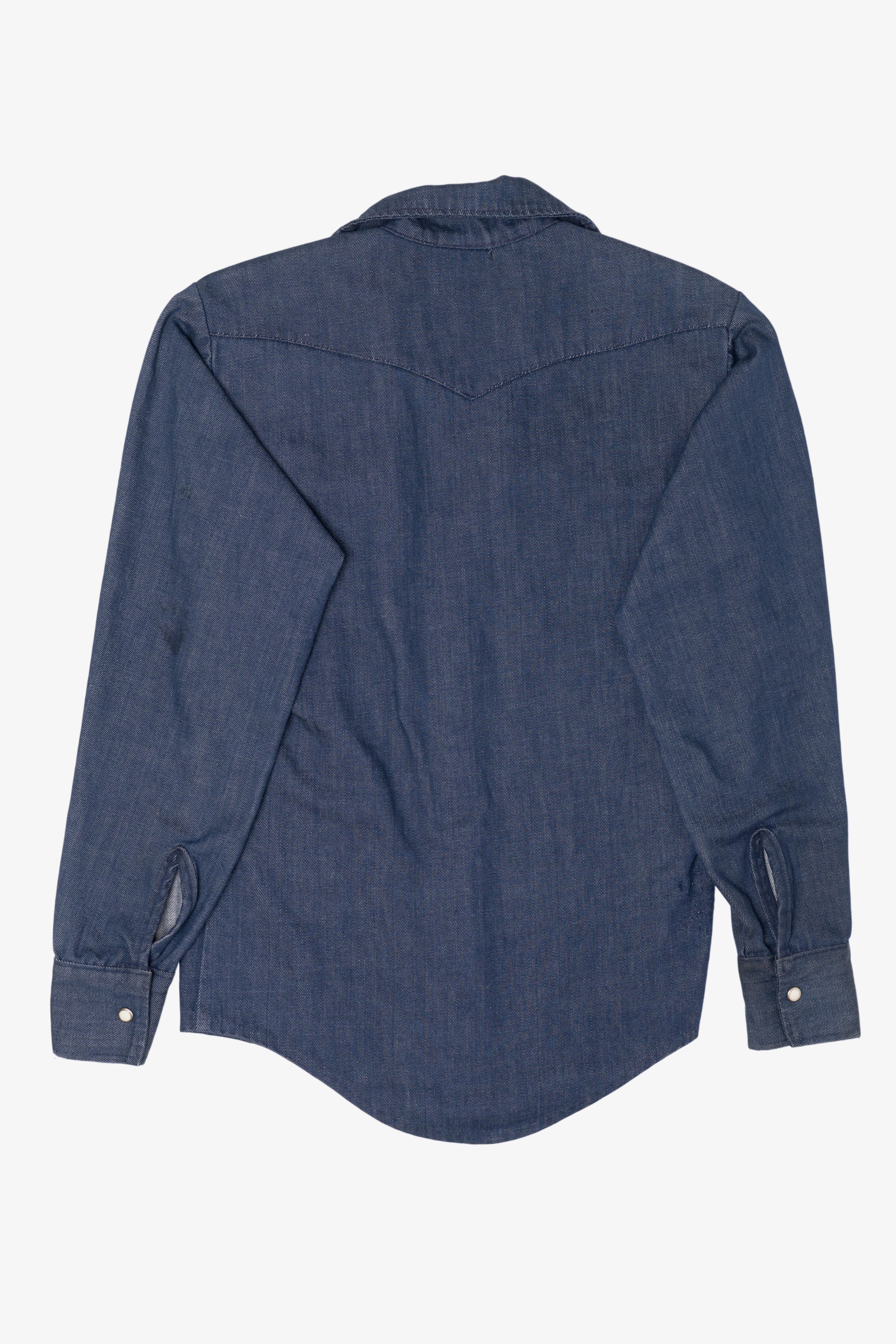 Vintage Blue Denim Button Up Shirt (1990s)