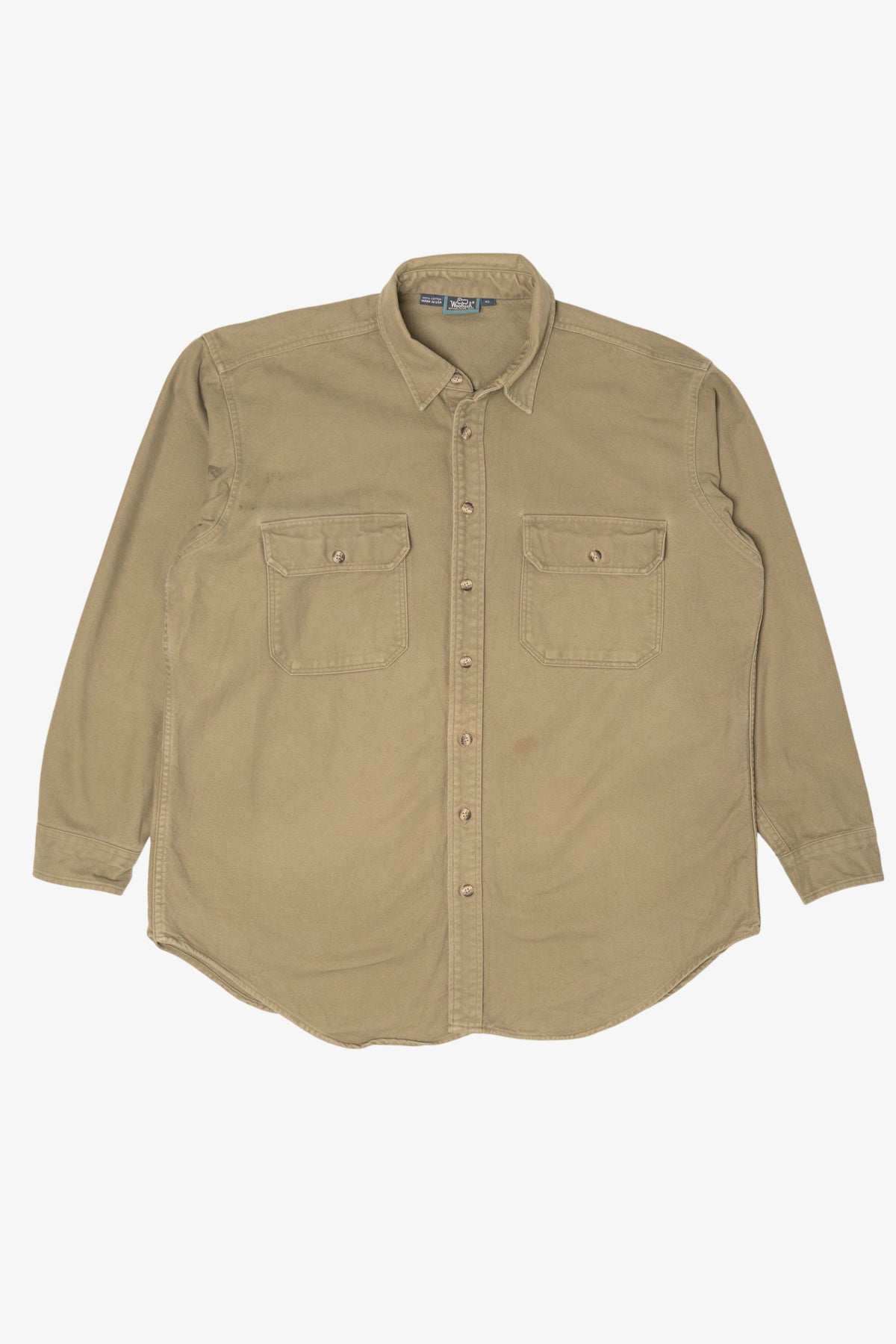 Vintage Khaki Woolrich Button Up Shirt (1990s)