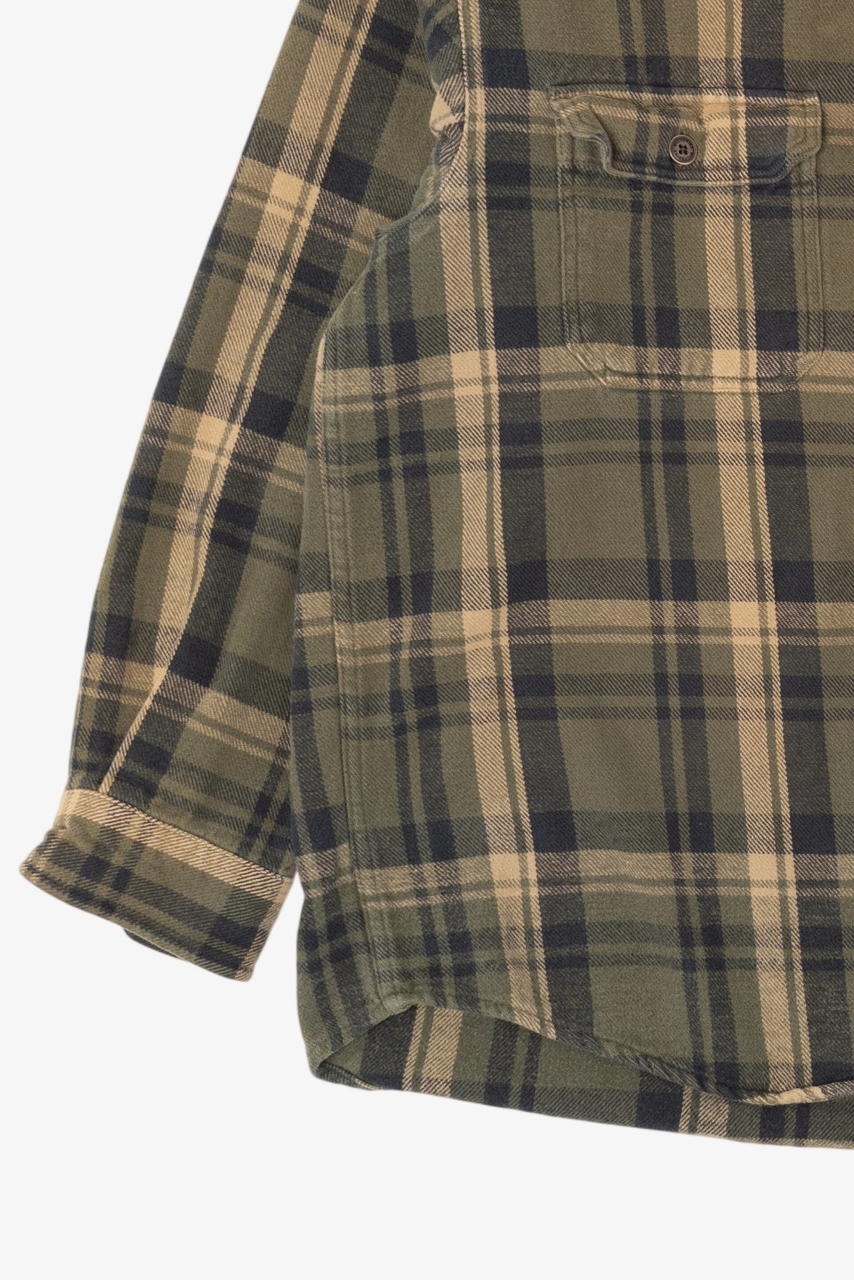 Army Green Wolverine Button Up Flannel Shirt (2010s)