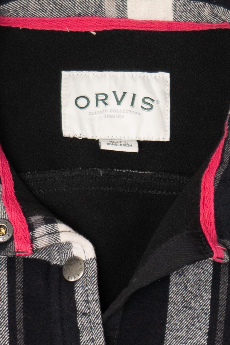 Black And White Plaid Orvis Button Up Flannel Shirt (2010s)
