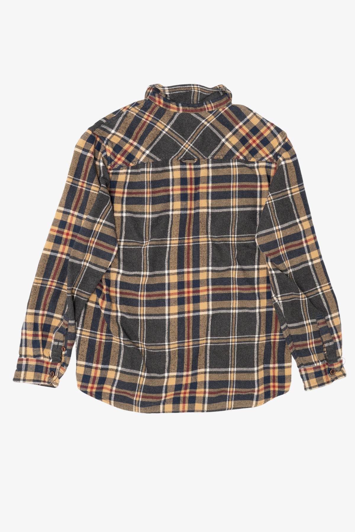 Vintage Brown Ruff Hewn Button Up Flannel Shirt (1990s)