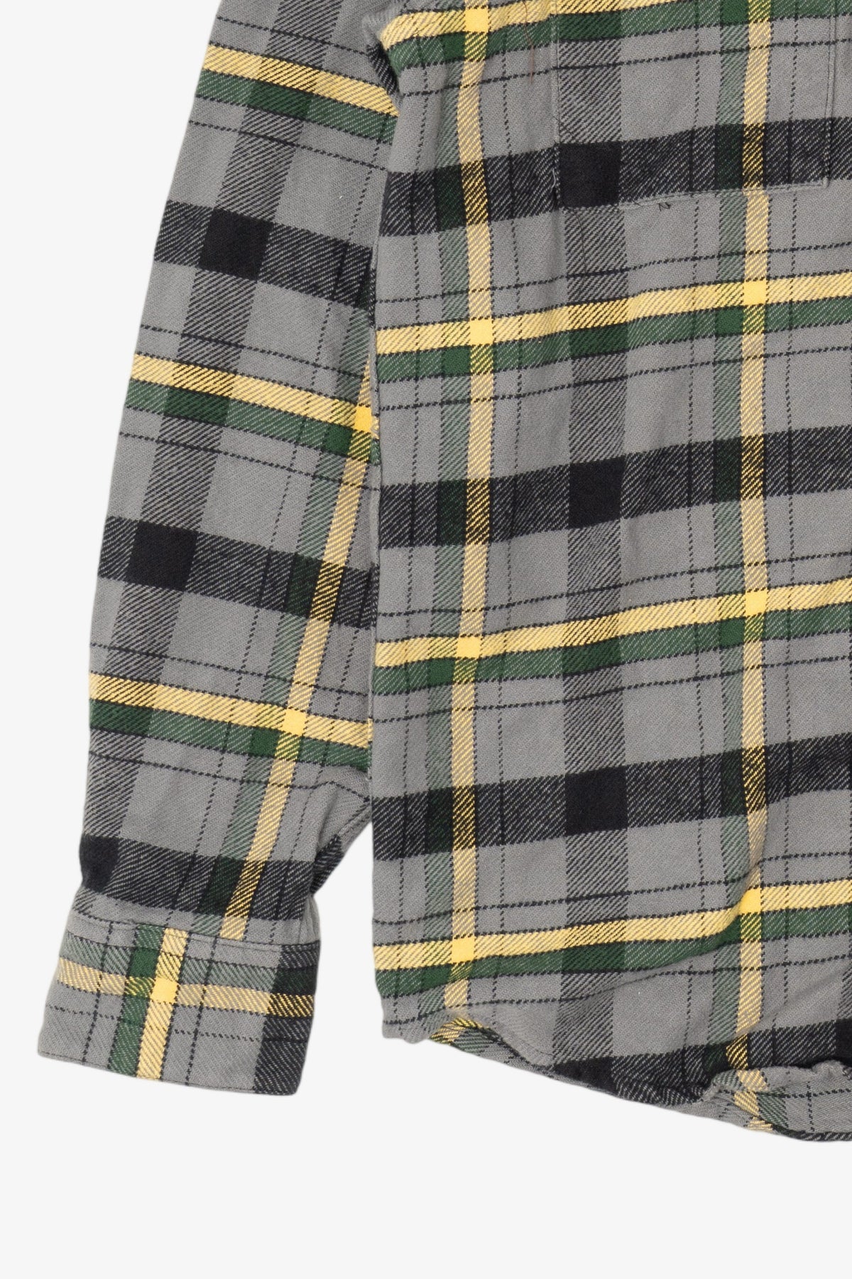 Gray Plaid Wrangler Button Up Flannel Shirt (2010s)