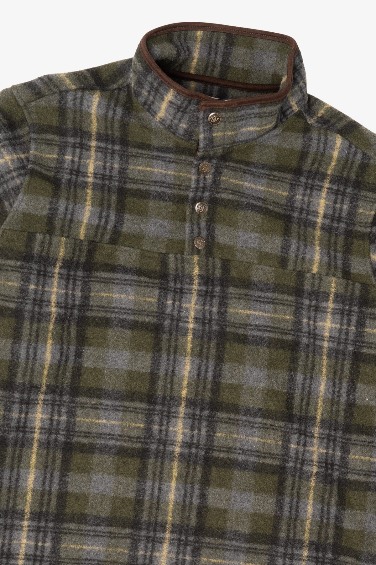 Olive John Wayne Vintage Plaid Flannel Pullover (2010s)