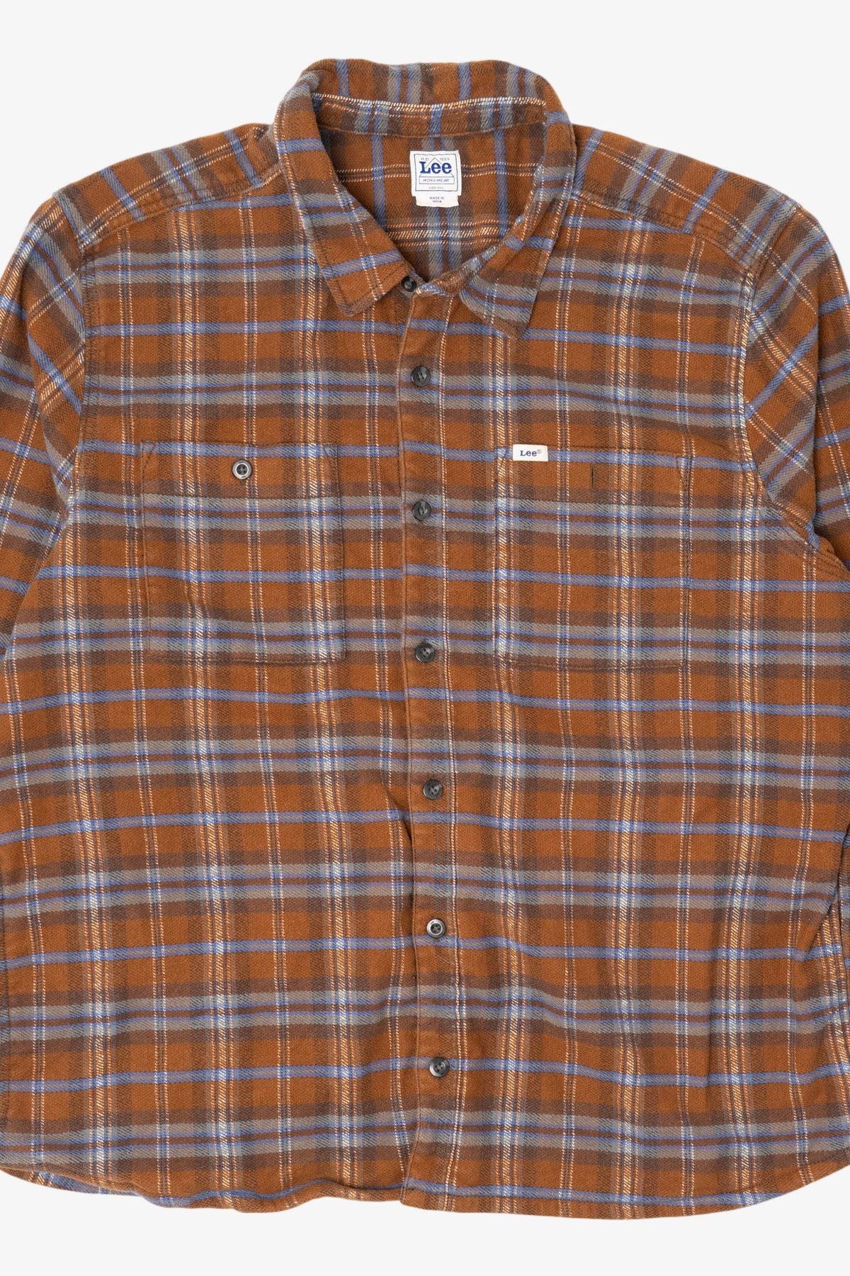 Brown Plaid Lee Button Up Flannel Shirt (2010s)