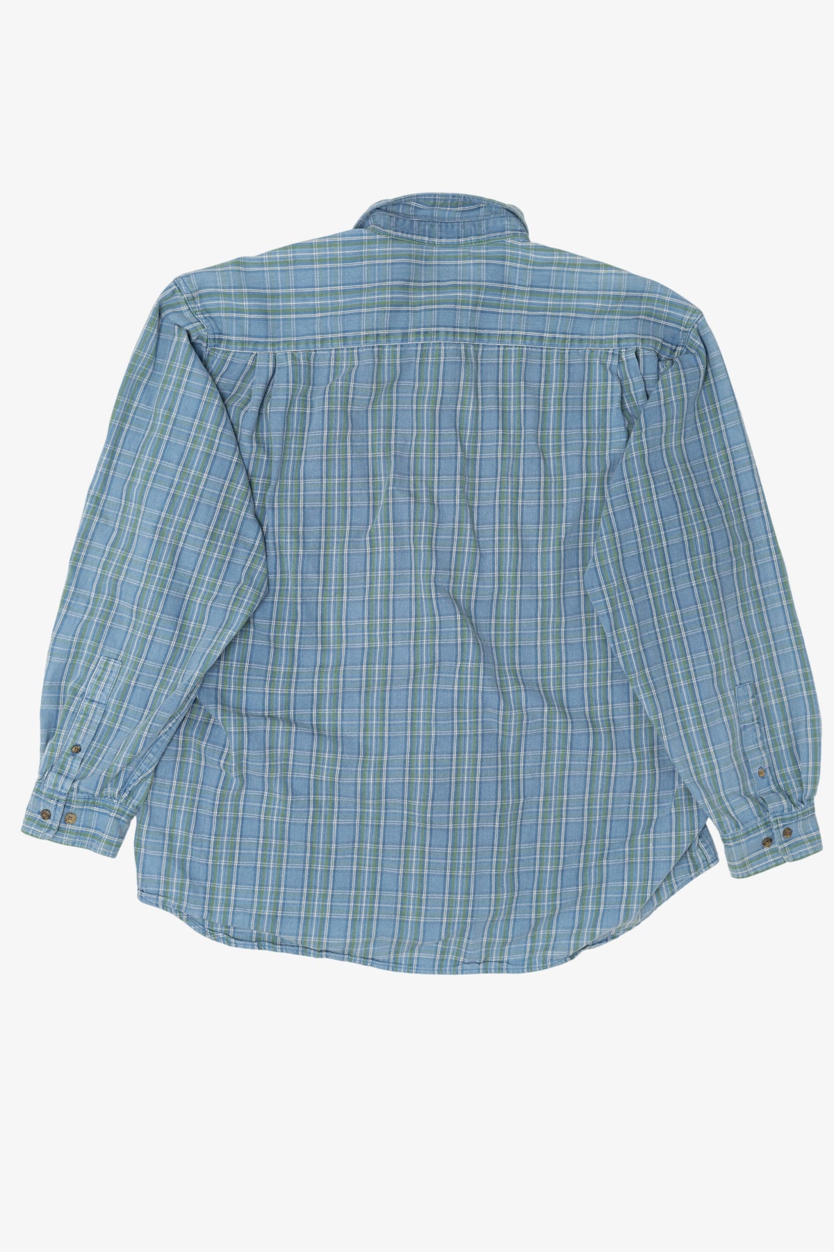 Vintage Blue Plaid Dockers Button Up Shirt (1990s)