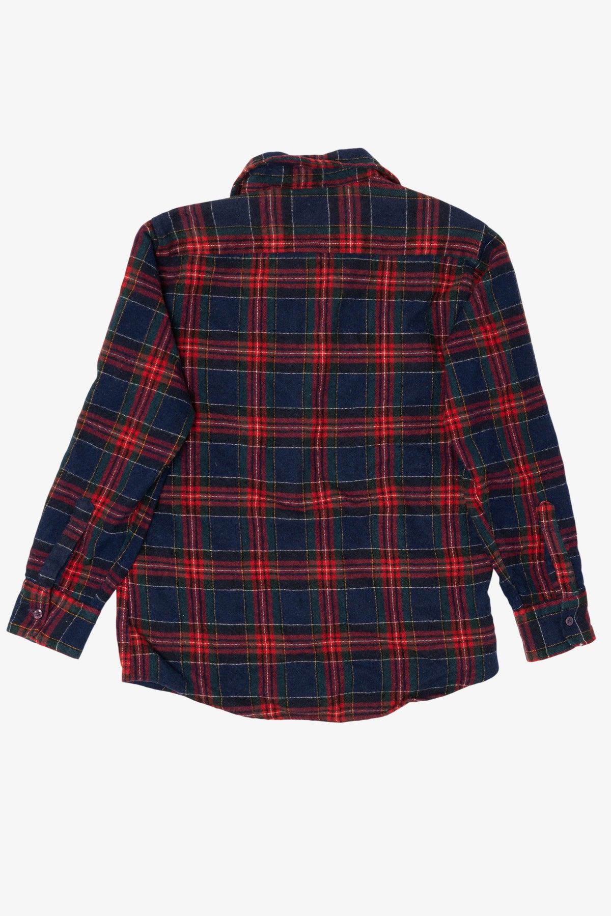 Vintage Navy Blue And Red Plaid Canvasback Button Up Flannel Shirt (1980s)