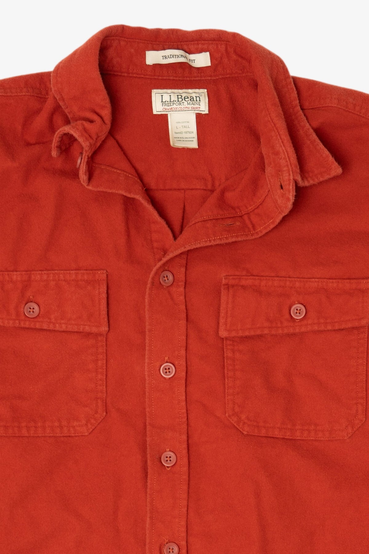 Vintage Red L.L. Bean Button Up Flannel Shirt (1990s)