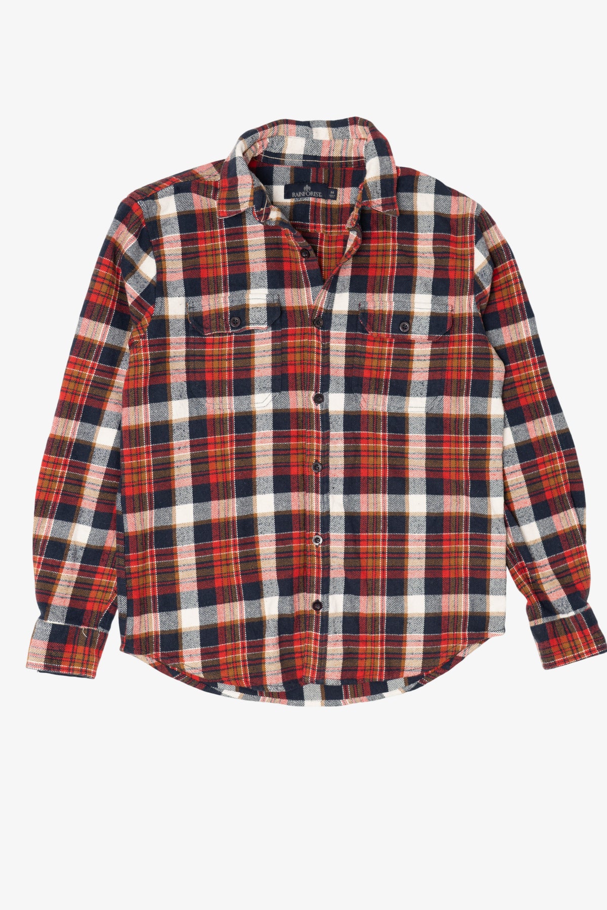 Red And Blue Plaid Rainforest Button Up Shirt (2010s)