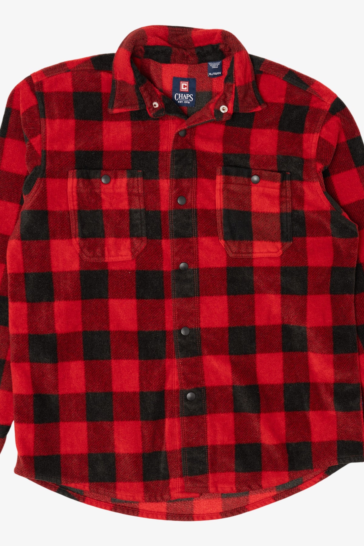 Red Plaid Chaps Button Up Flannel Shirt (2010s)