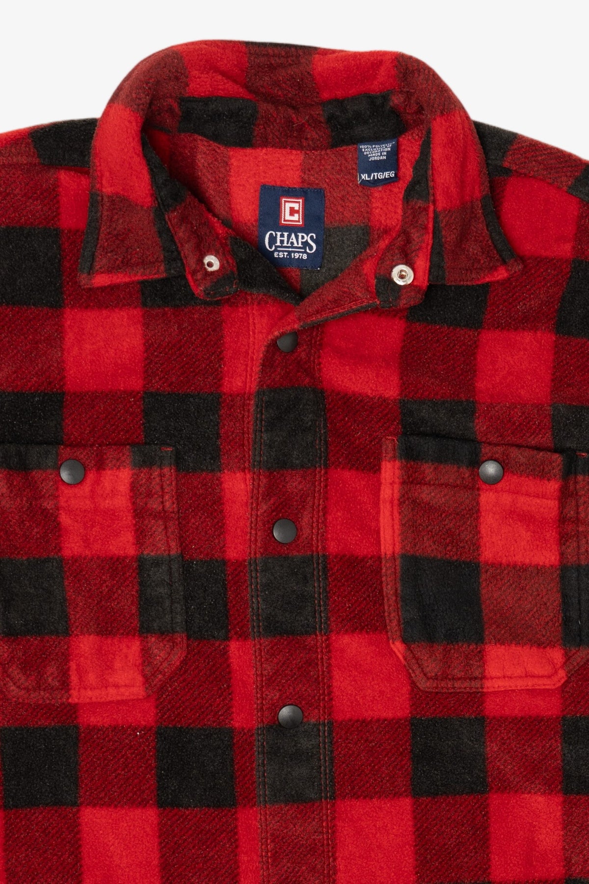 Red Plaid Chaps Button Up Flannel Shirt (2010s)