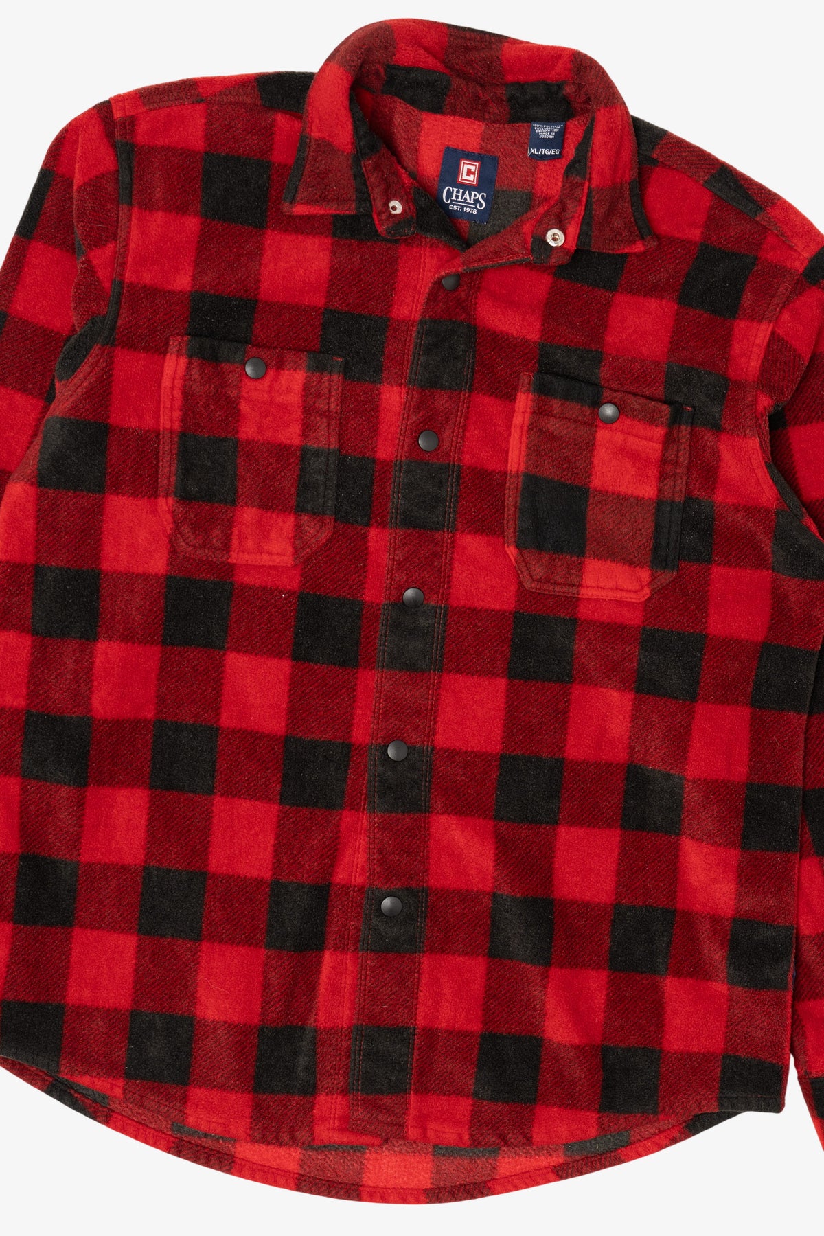 Red Plaid Chaps Button Up Flannel Shirt (2010s)