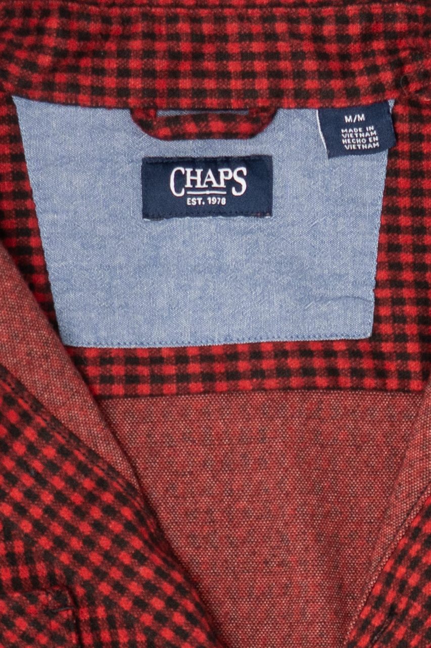 Red Plaid Chaps Button Up Shirt (2010s)