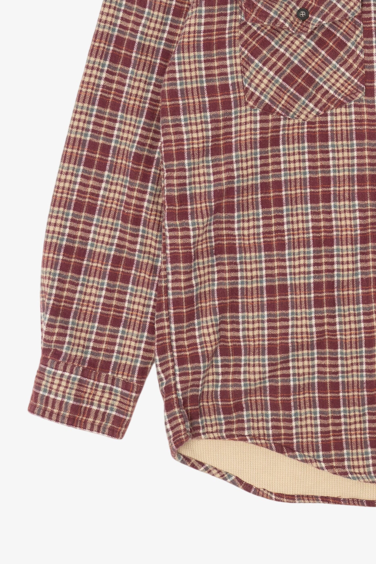 Burgundy Plaid Riggs Workwear Button Up Shirt (2000s)