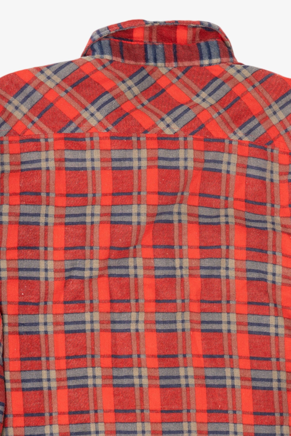 Vintage Distressed Red Plaid Williams Bay Quilt Lined Flannel Shirt (1990s)