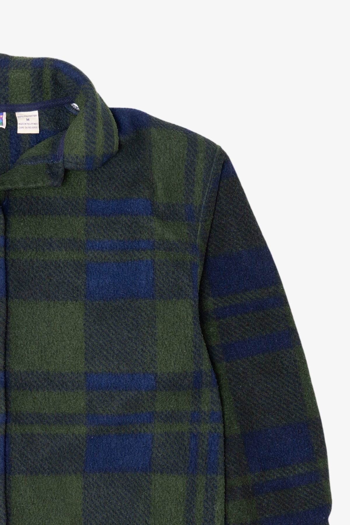 Vintage Plaid Fleece Dark Green Northcrest Button Up Shirt (1990s)