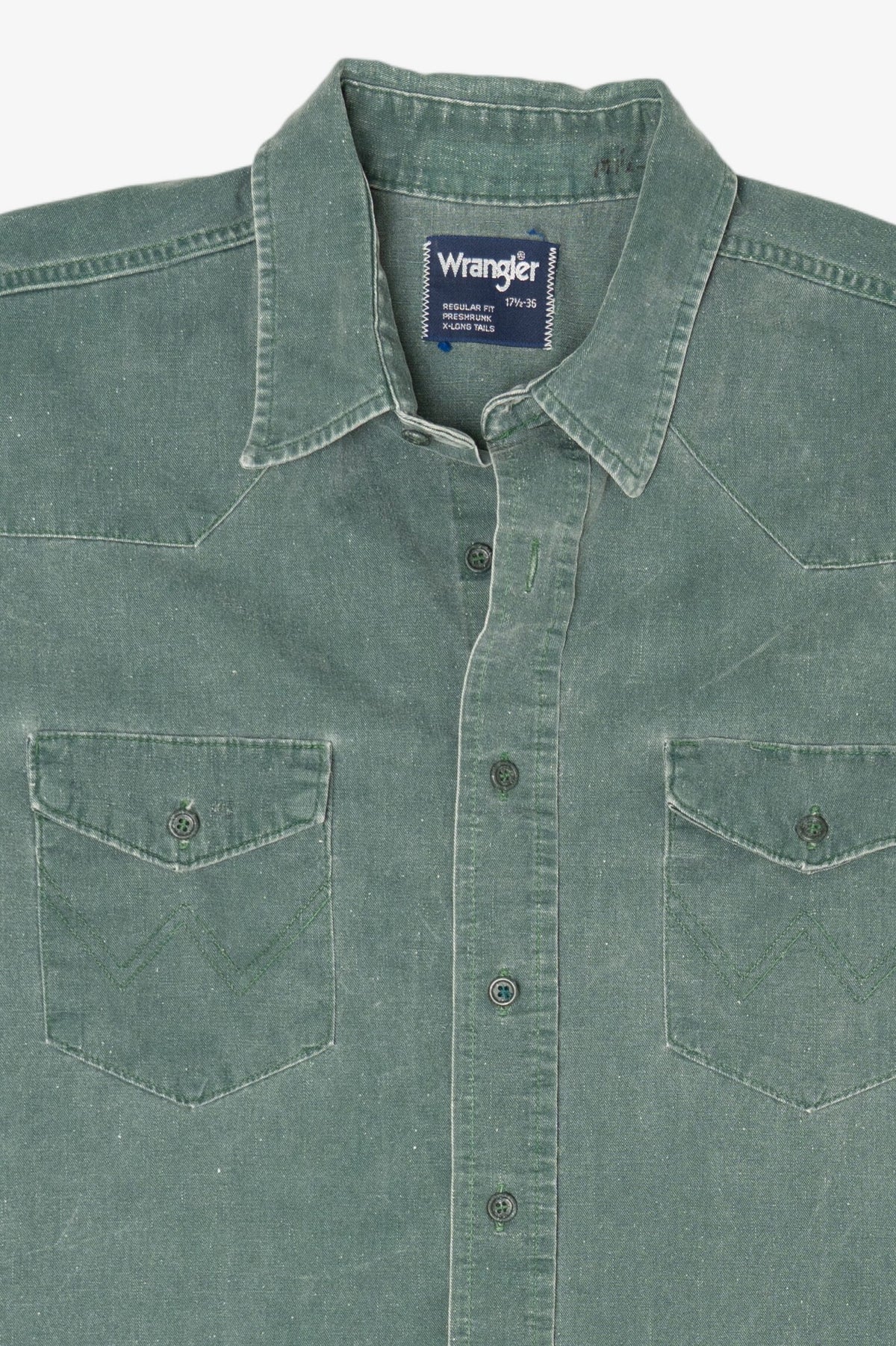 Vintage Army Green Wrangler Button Up Shirt (1990s)