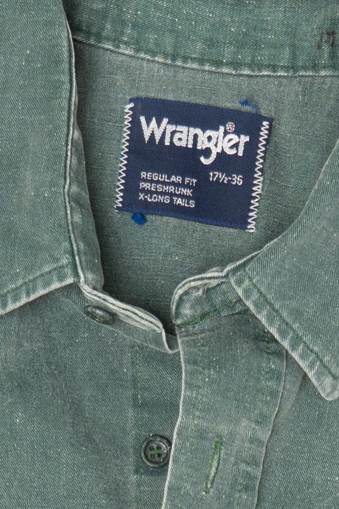 Vintage Army Green Wrangler Button Up Shirt (1990s)