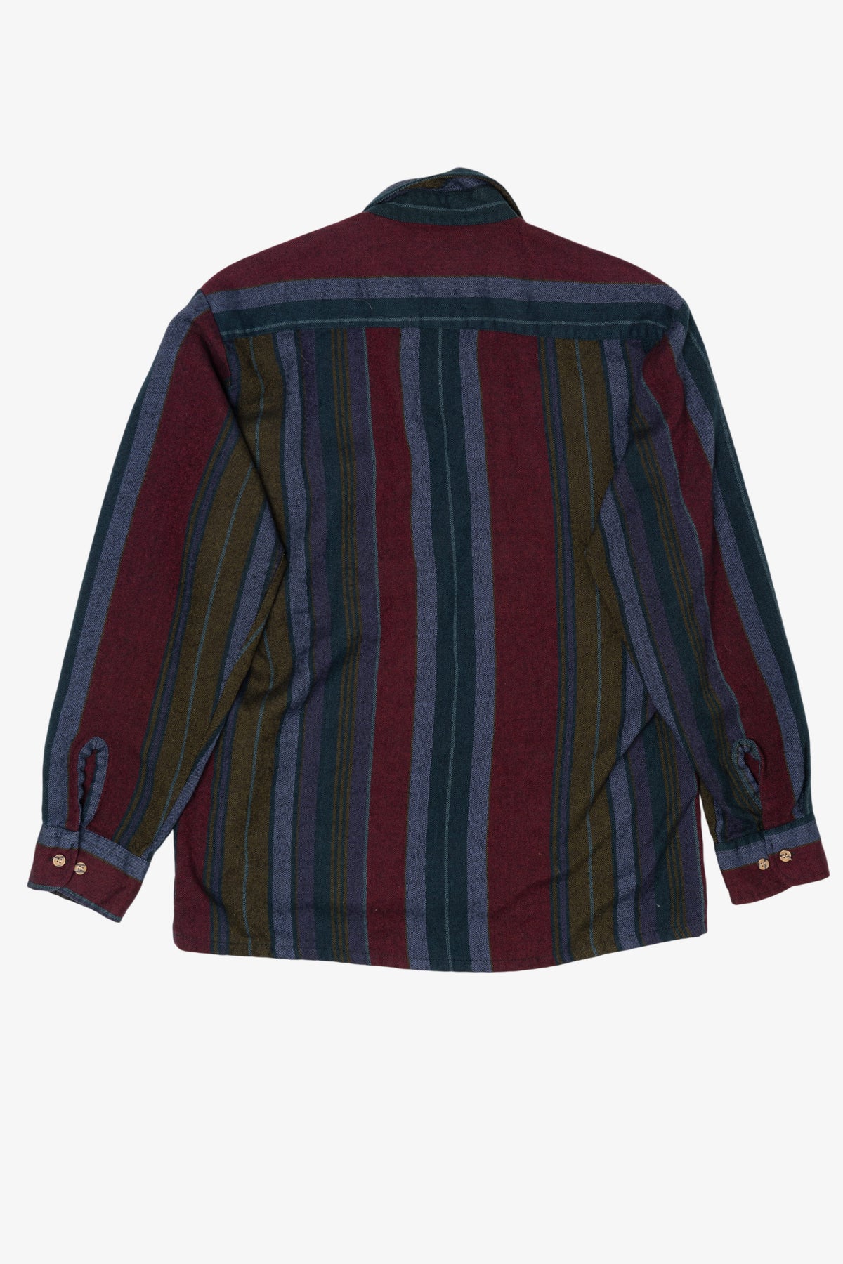 Vintage Burgundy Striped Backpacker Outdoors Button Up Shirt (1980s)