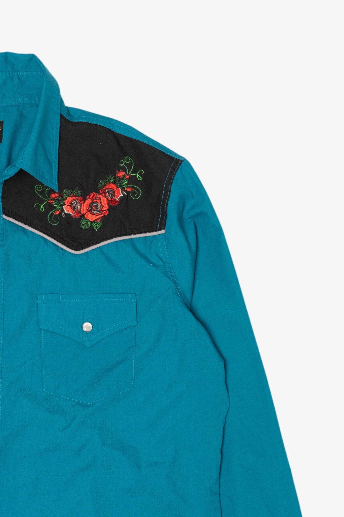Vintage Turquoise High Noon Western Button Up Shirt (1990s)
