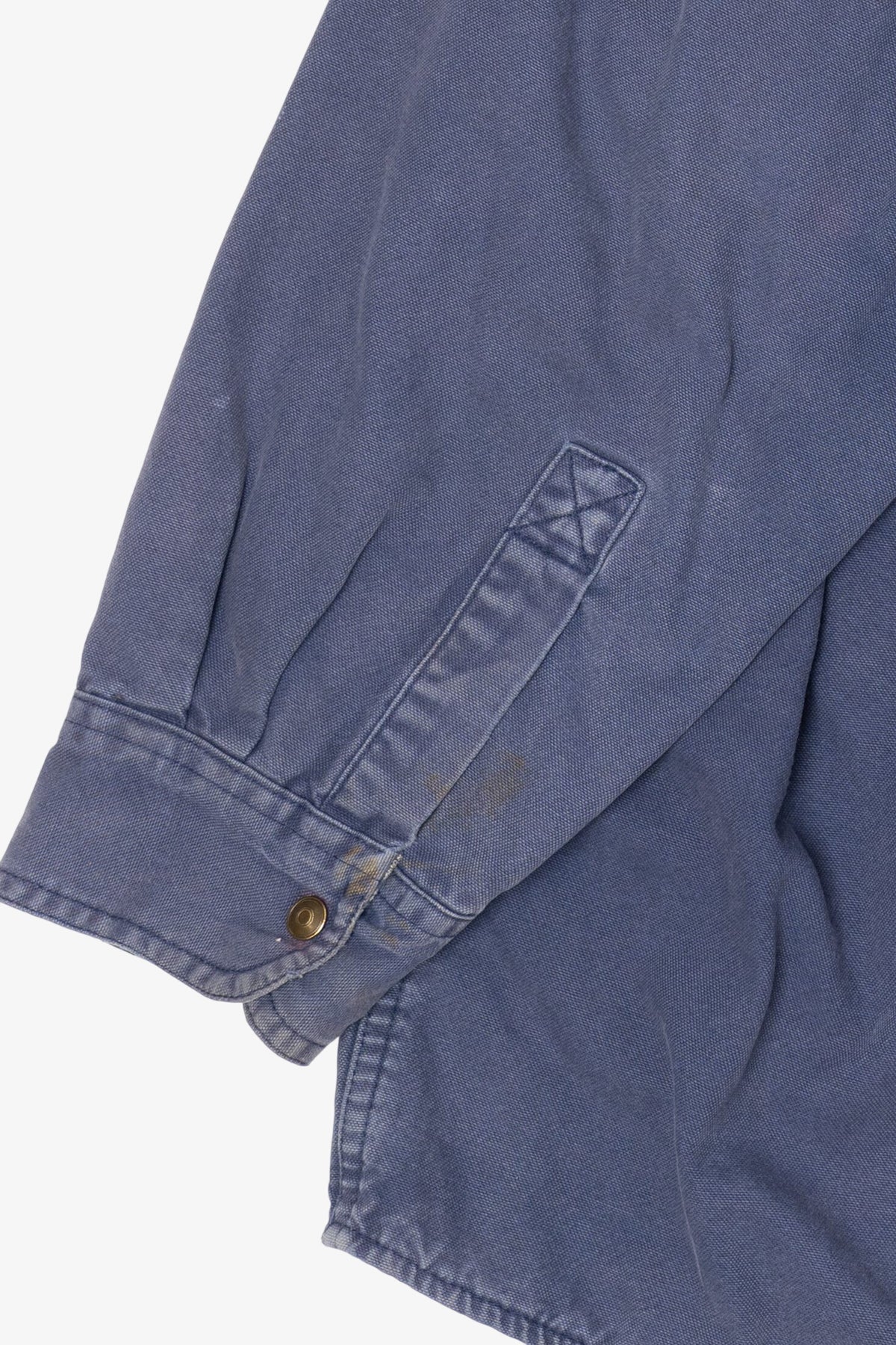 Vintage Blue Distressed Chesterfield Plaid Lined Button Up Shirt (1990s)
