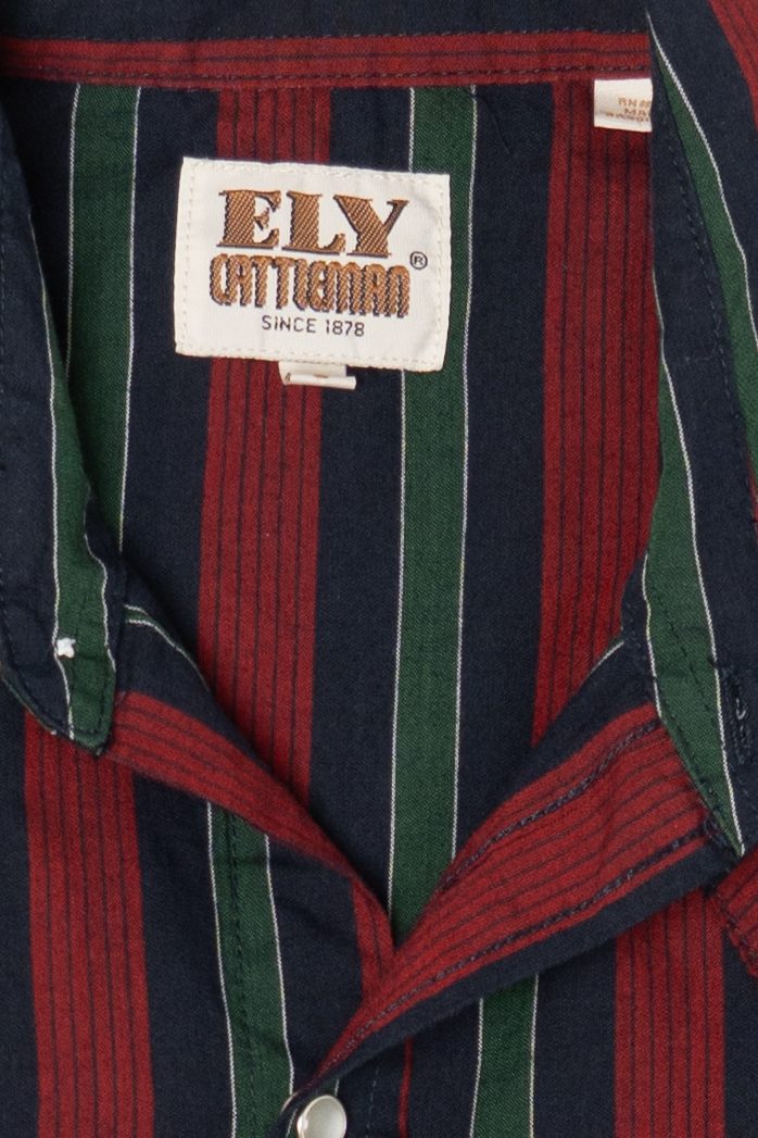 Vintage Striped Ely Cattleman Button Up Shirt (1990s)