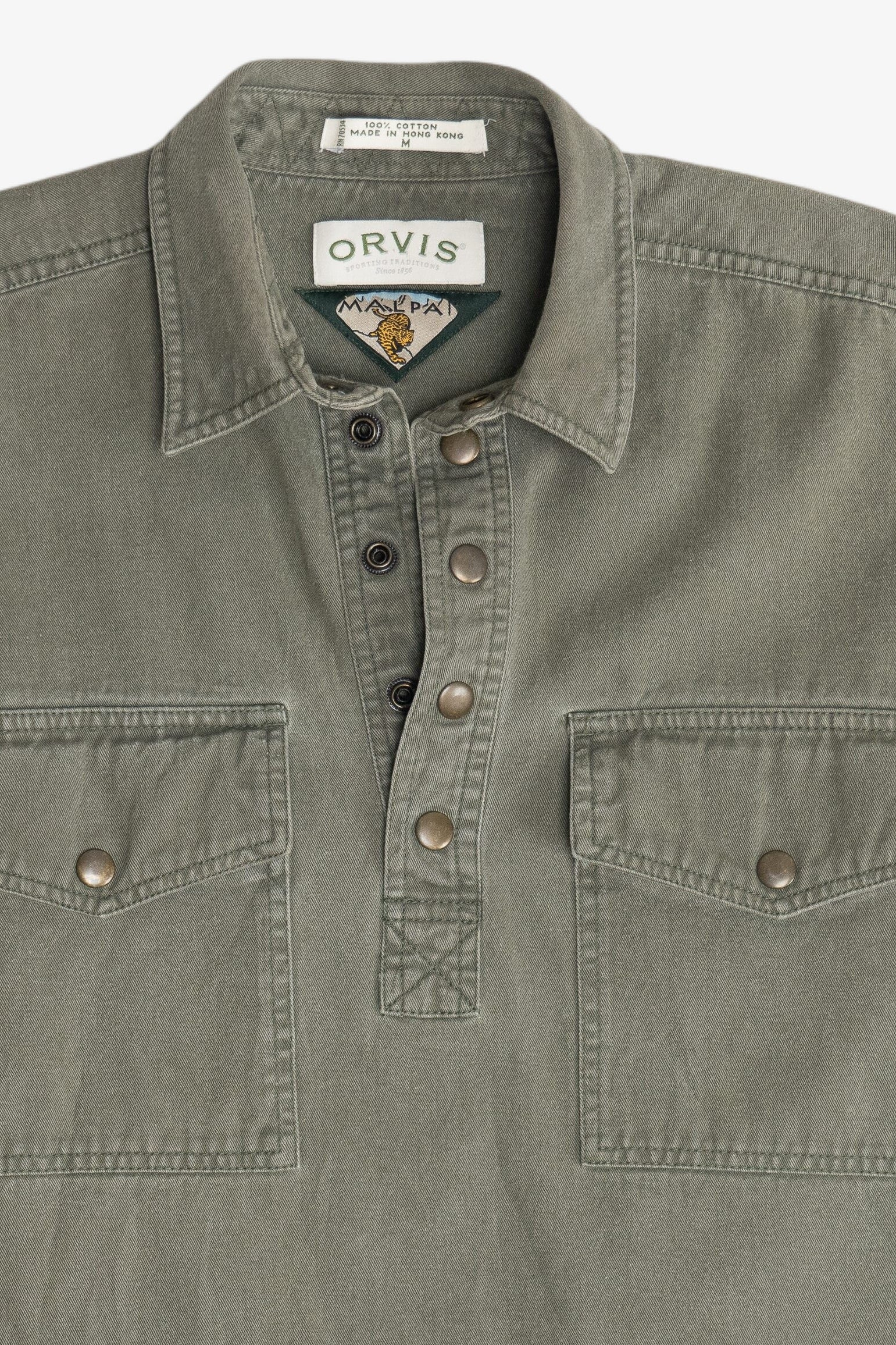 Vintage Orvis Malpai Double Pocket Quarter Snap Button Top (2000s)
