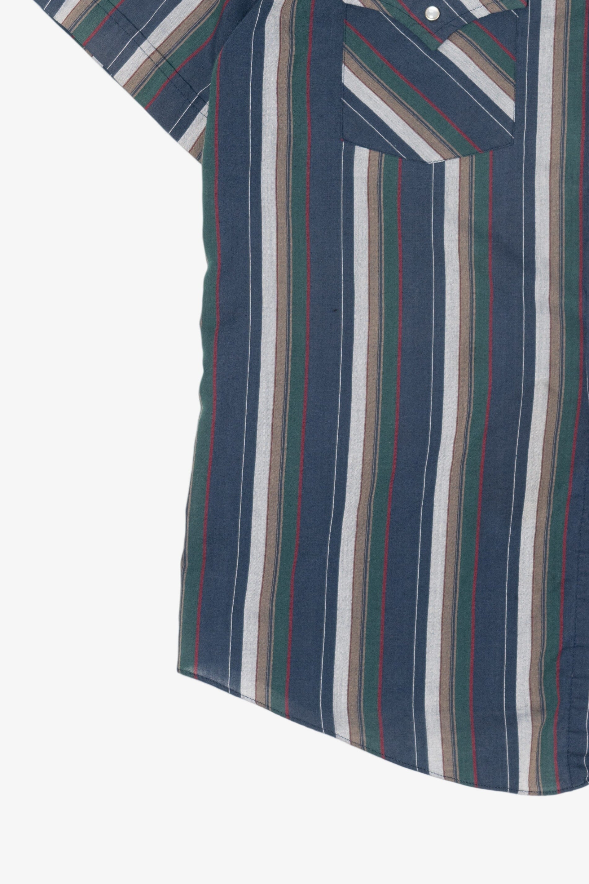 Vintage Blue Striped Plains Button Up Shirt (1990s)