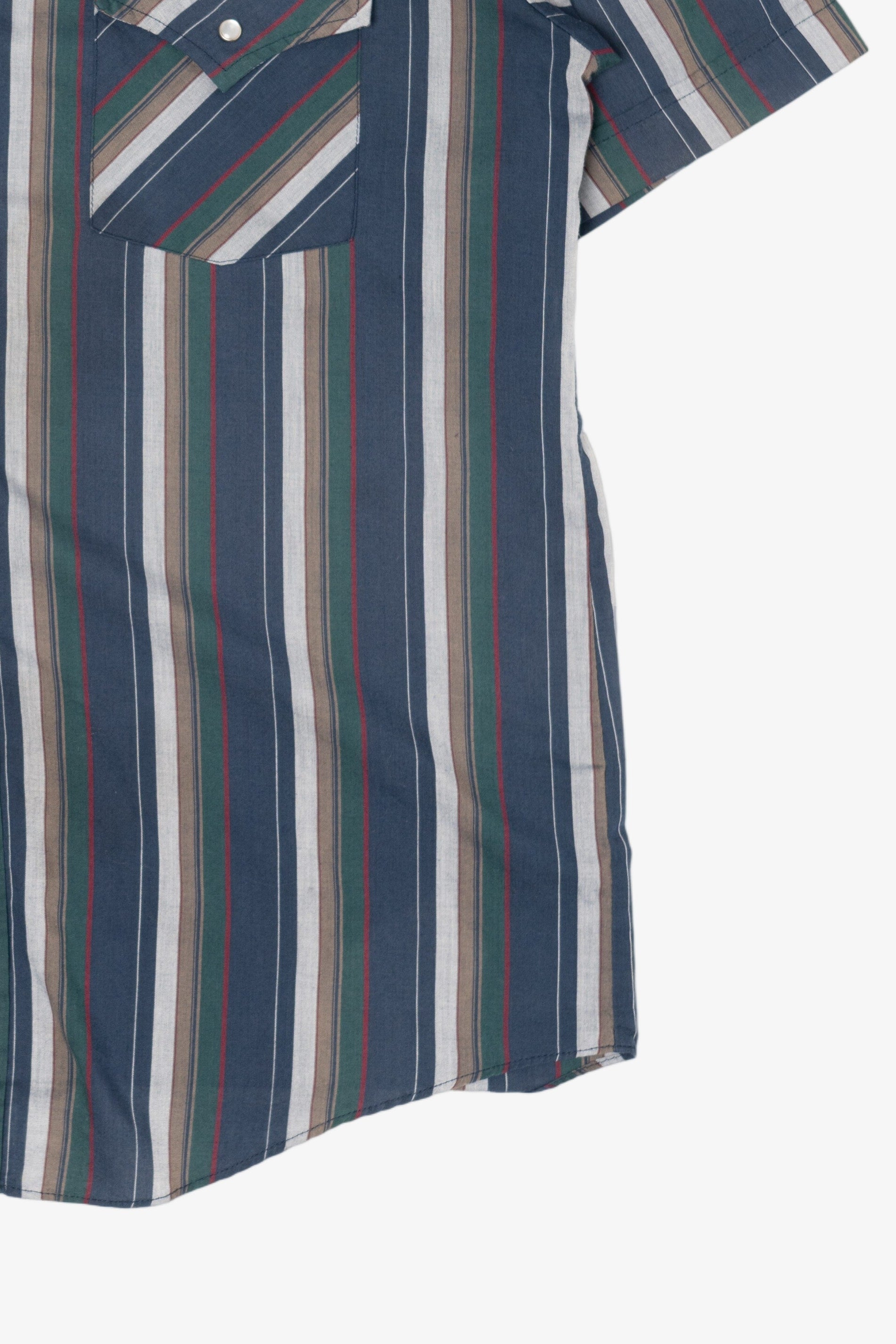 Vintage Blue Striped Plains Button Up Shirt (1990s)