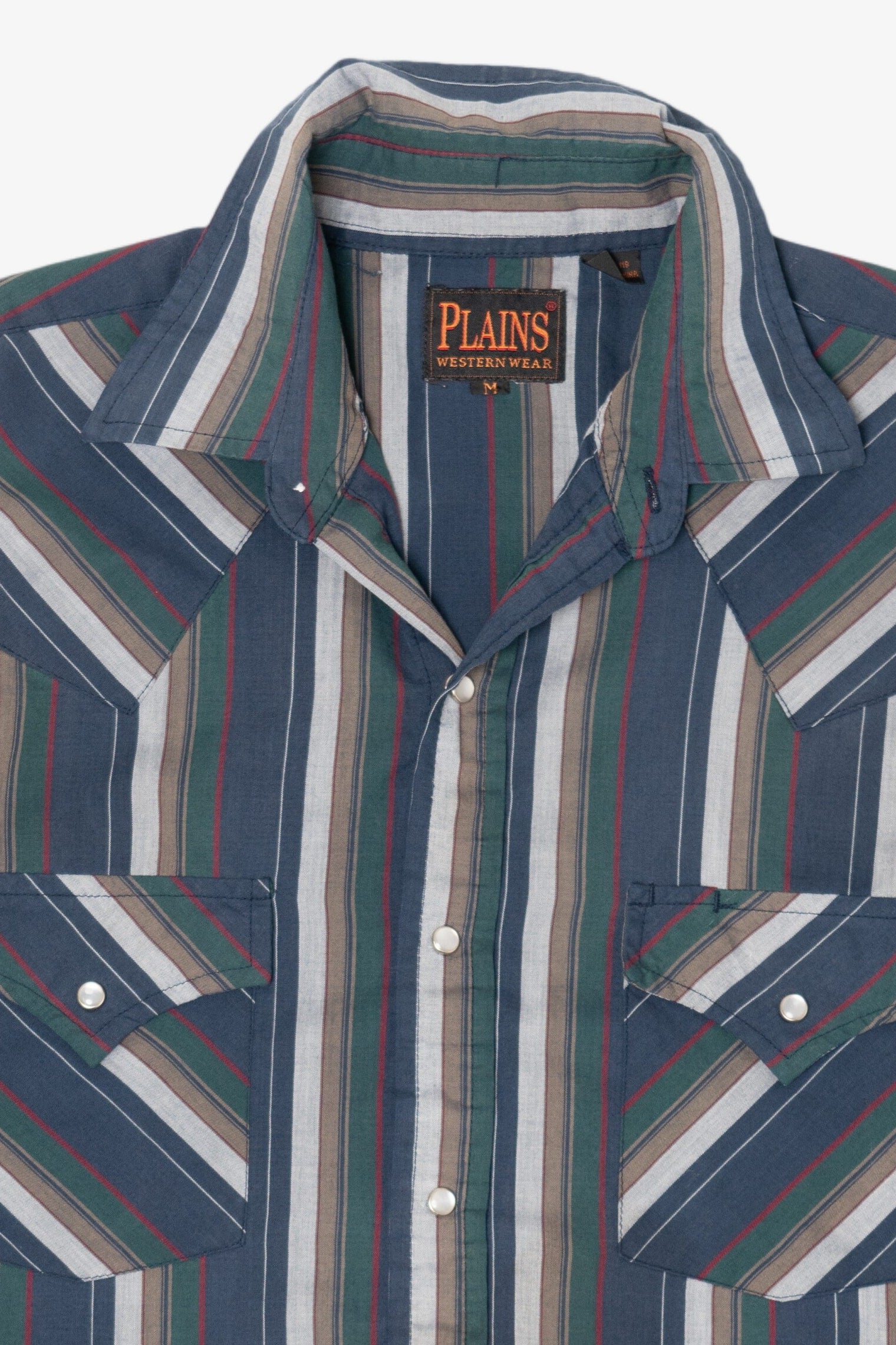 Vintage Blue Striped Plains Button Up Shirt (1990s)