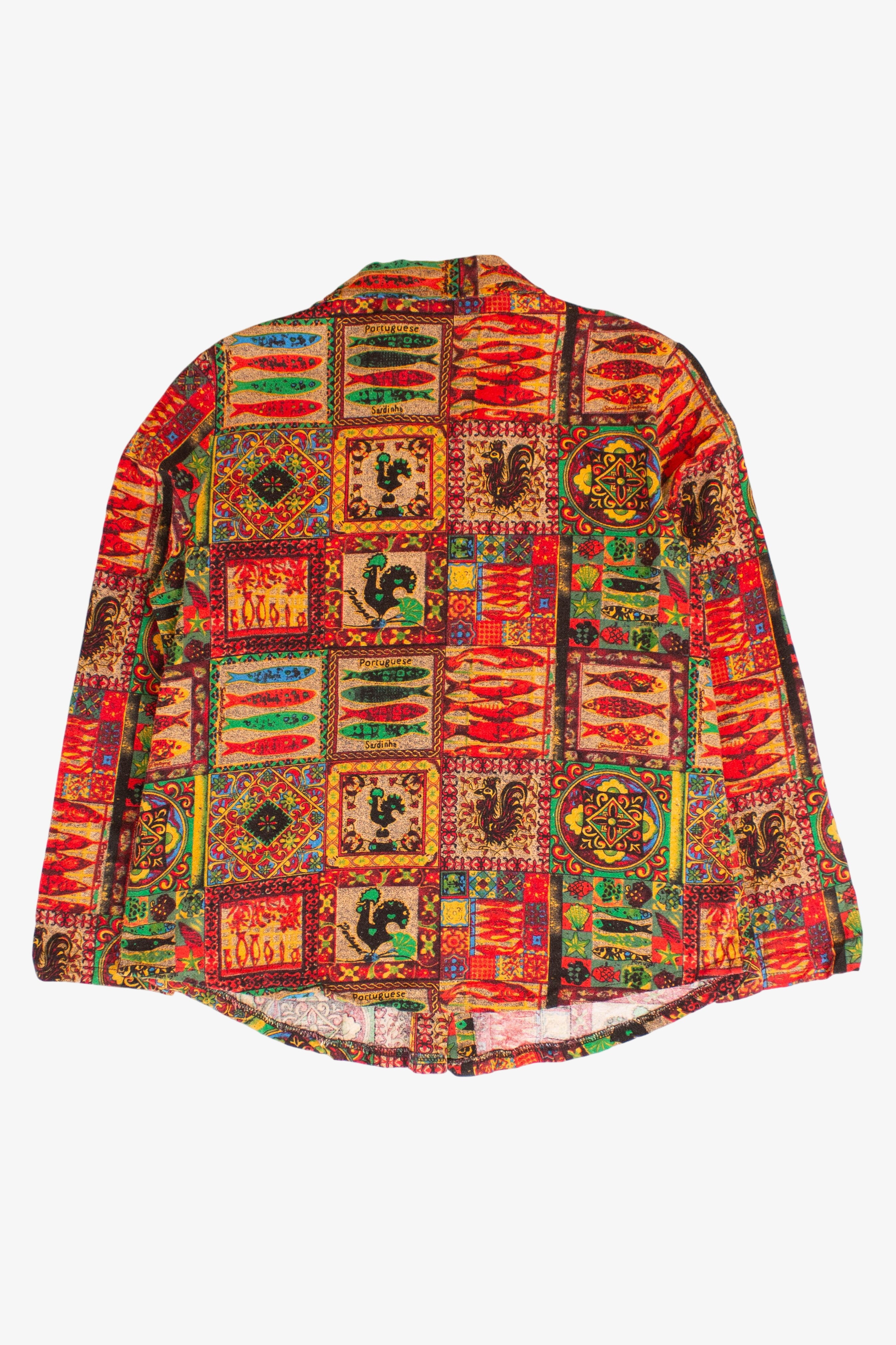 Sardines Pattern Button Up Shirt (2010s)