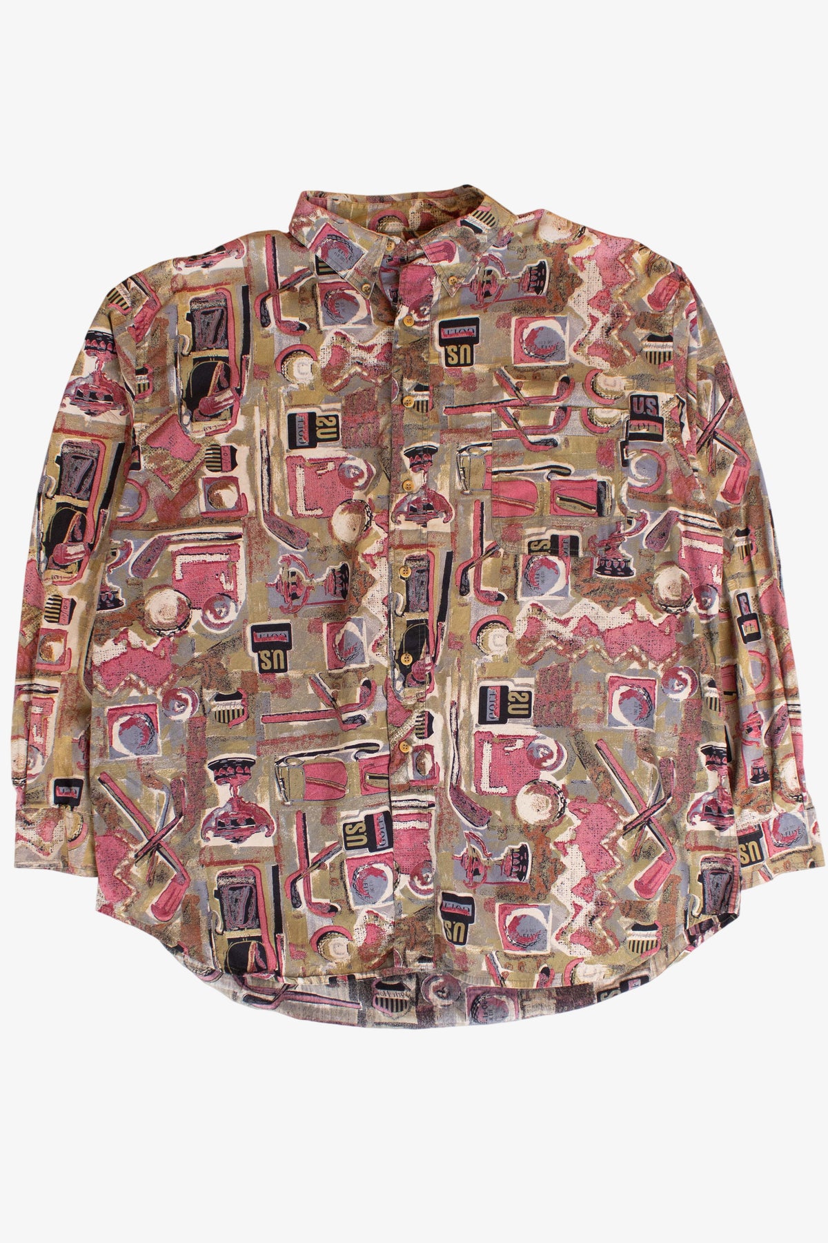 Vintage US Golf Abstract Button Up Shirt (1990s)
