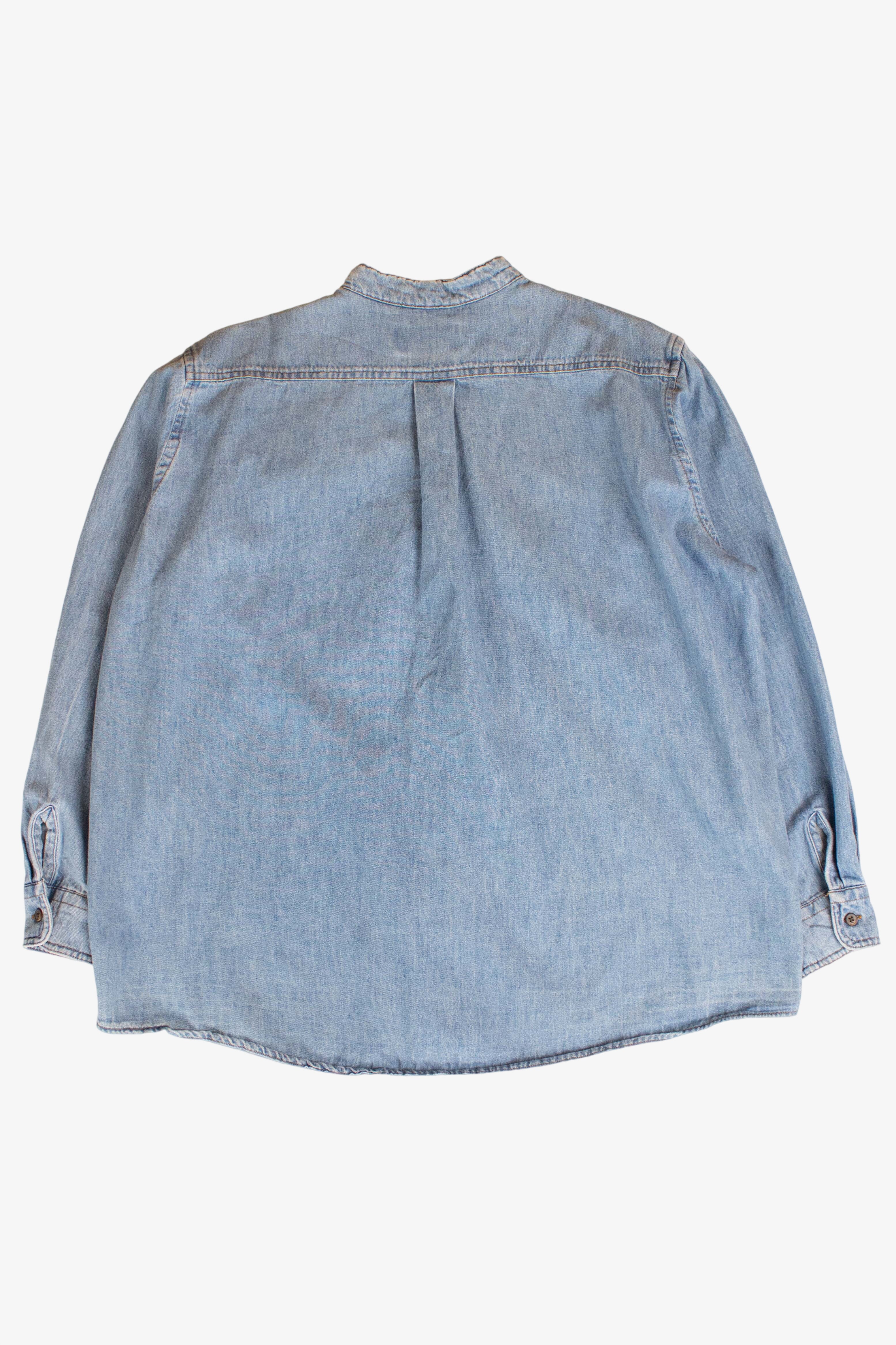 Vintage Quilted Chest Button Up Shirt (1990s)