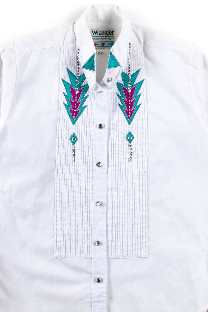Vintage Pleated Wrangler Button Up Shirt