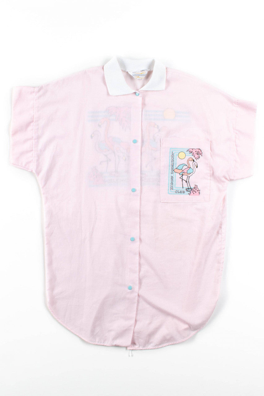 Vintage Loungees Beach Club Button Up Shirt (1980s)