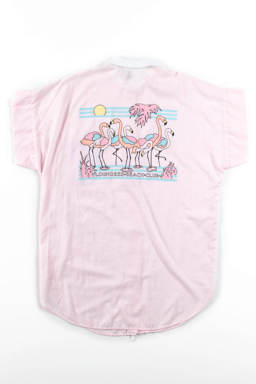 Vintage Loungees Beach Club Button Up Shirt (1980s)