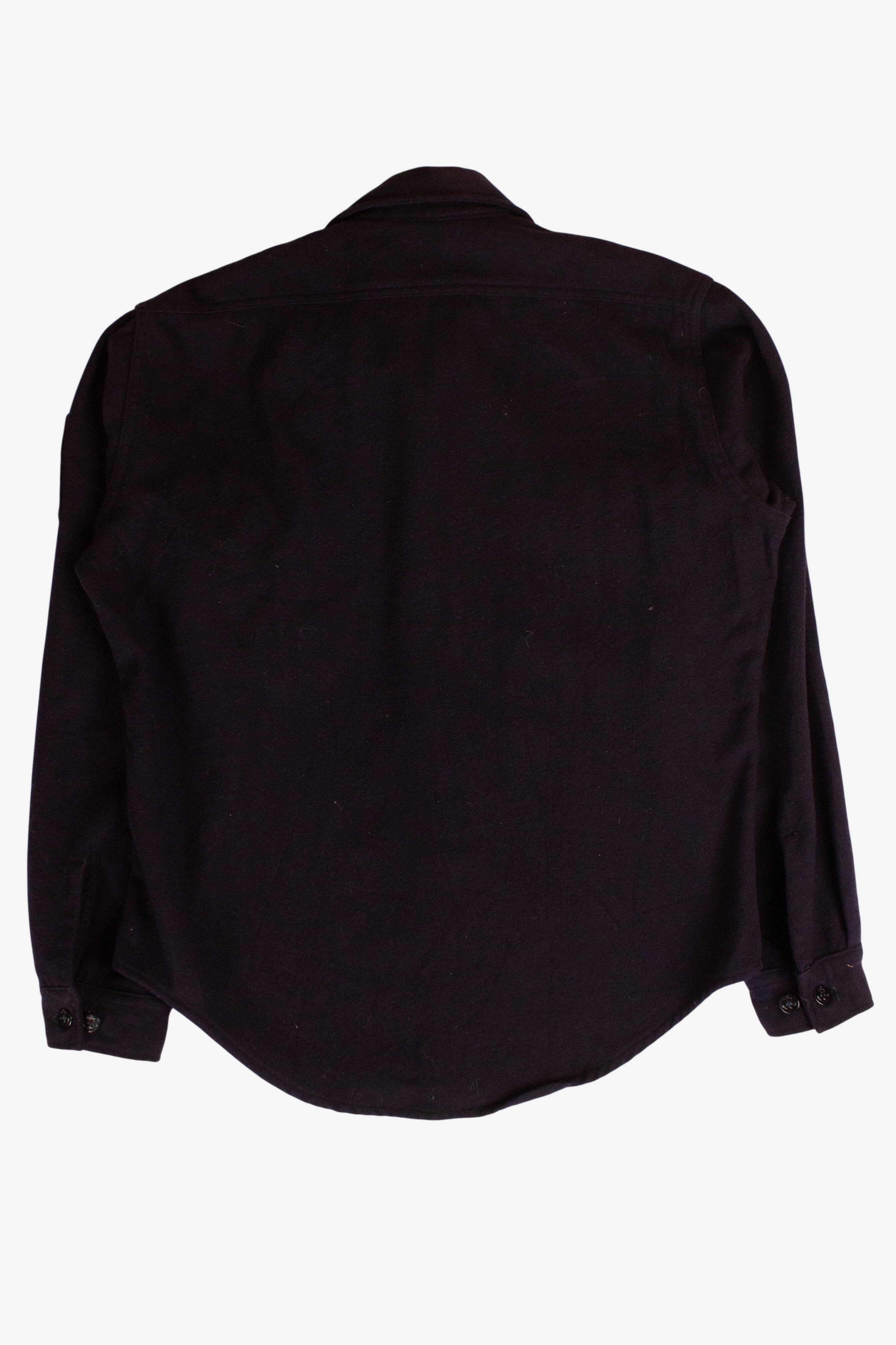 Vintage Navy Wool Button Up Shirt (1980s)